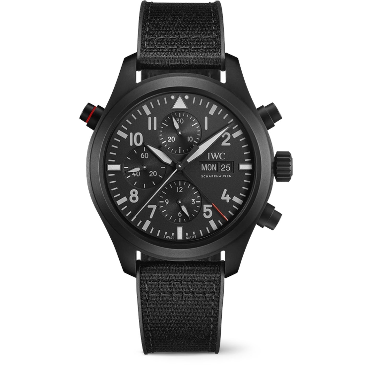 IWC Pilot Double Chronograph IW371815 (2025) - Zwart wijzerplaat 44mm Titanium (1/1)