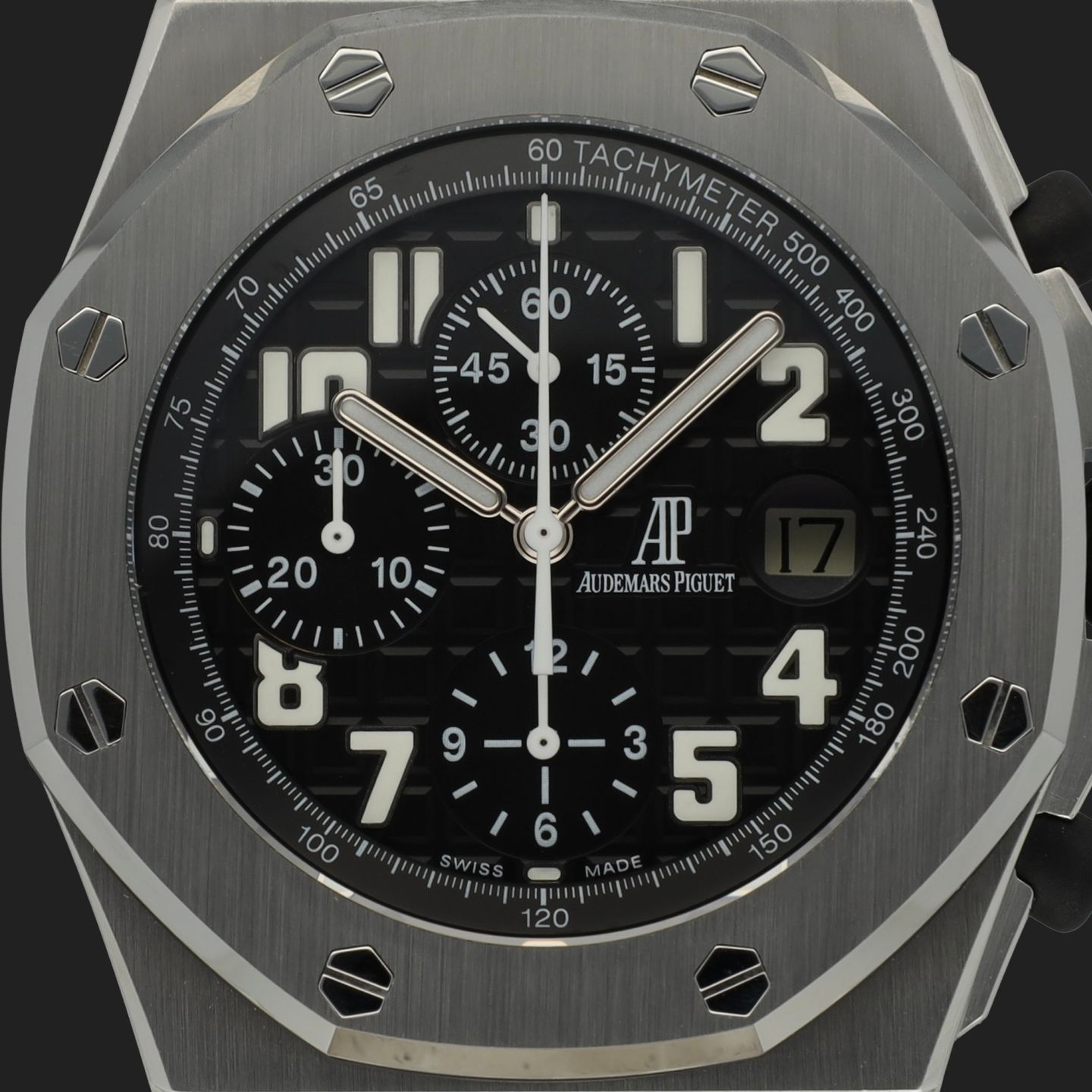 Audemars Piguet Royal Oak Offshore Chronograph 25721ST.OO.1000ST.08 (2008) - Zwart wijzerplaat 42mm Staal (2/8)