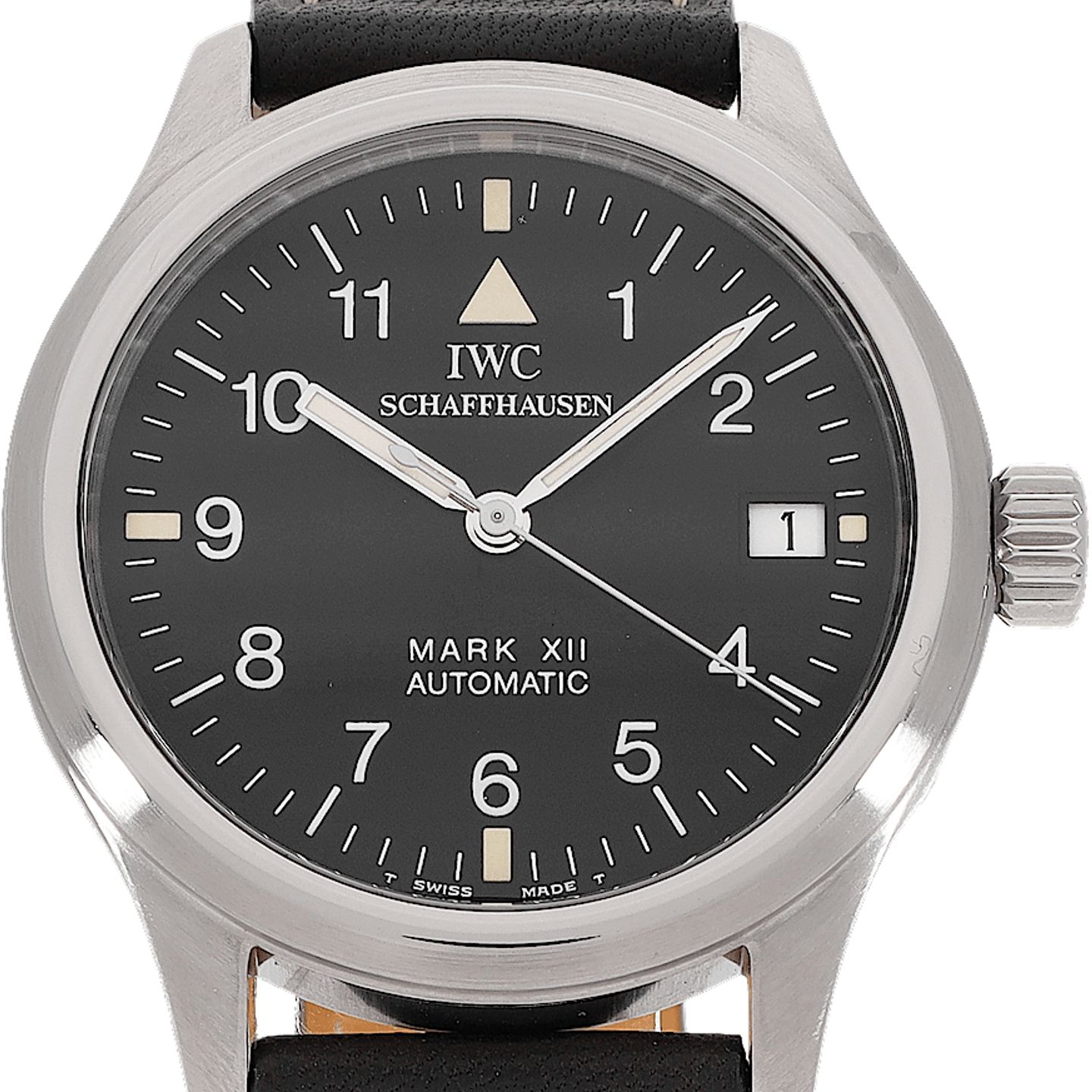 IWC Pilot Mark IW3241 (Unknown (random serial)) - Black dial 36 mm Steel case (1/5)