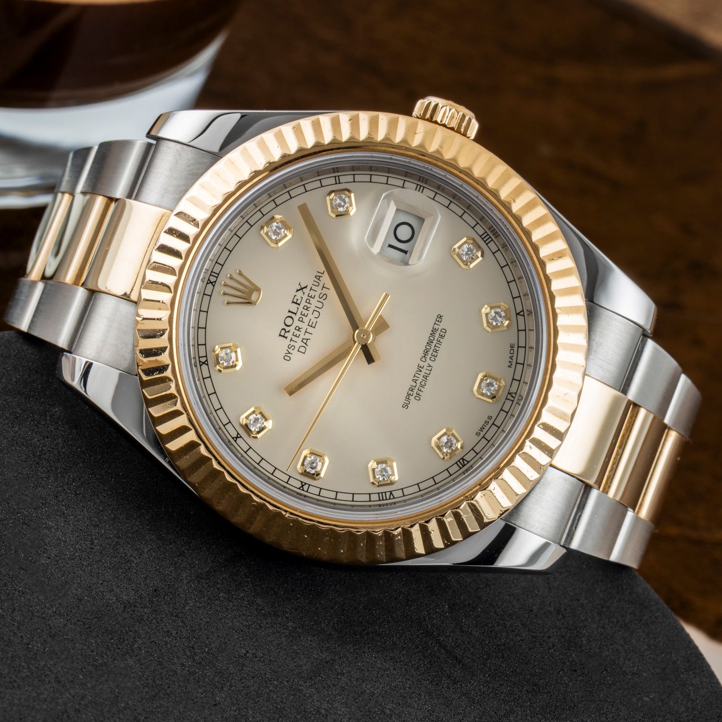 Rolex Datejust II 116333 (Unknown (random serial)) - Silver dial 41 mm Gold/Steel case (2/8)
