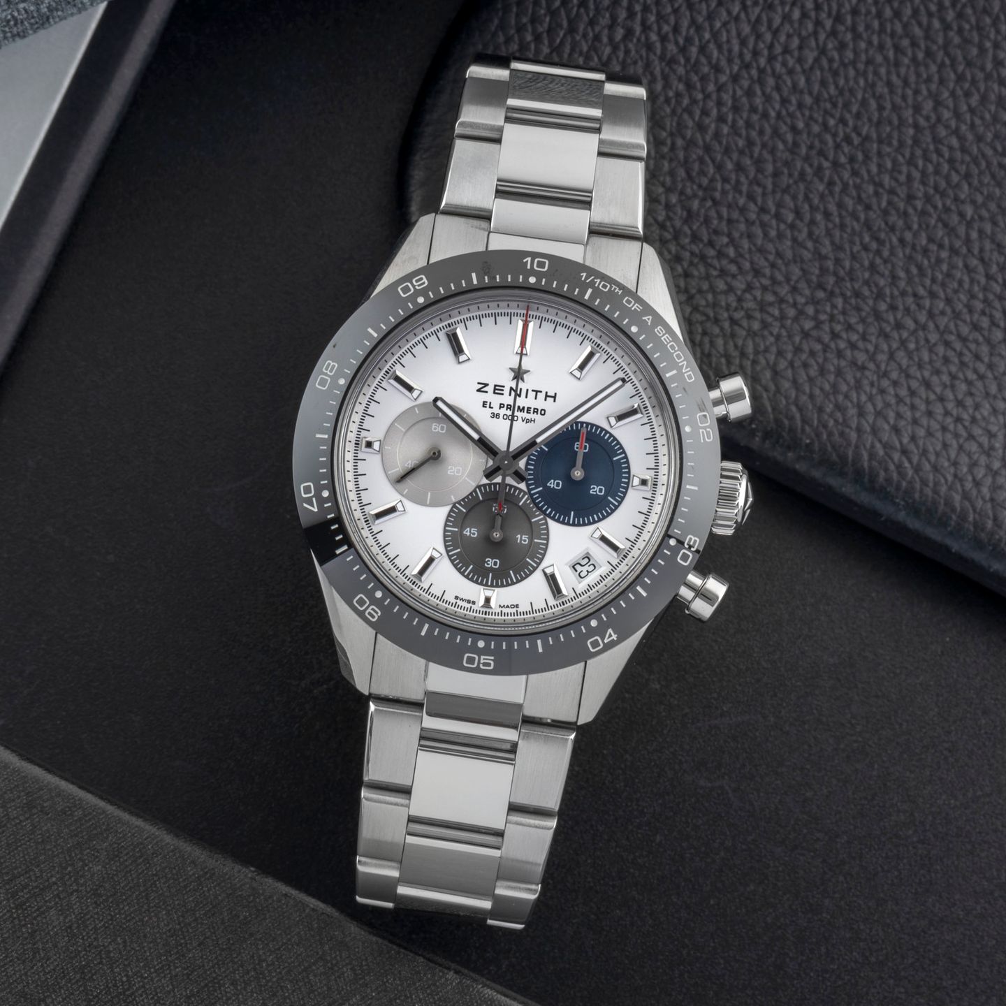 Zenith Chronomaster Sport 03.3100.3600/69.M3100 (Onbekend (willekeurig serienummer)) - Wit wijzerplaat 41mm Staal (1/8)