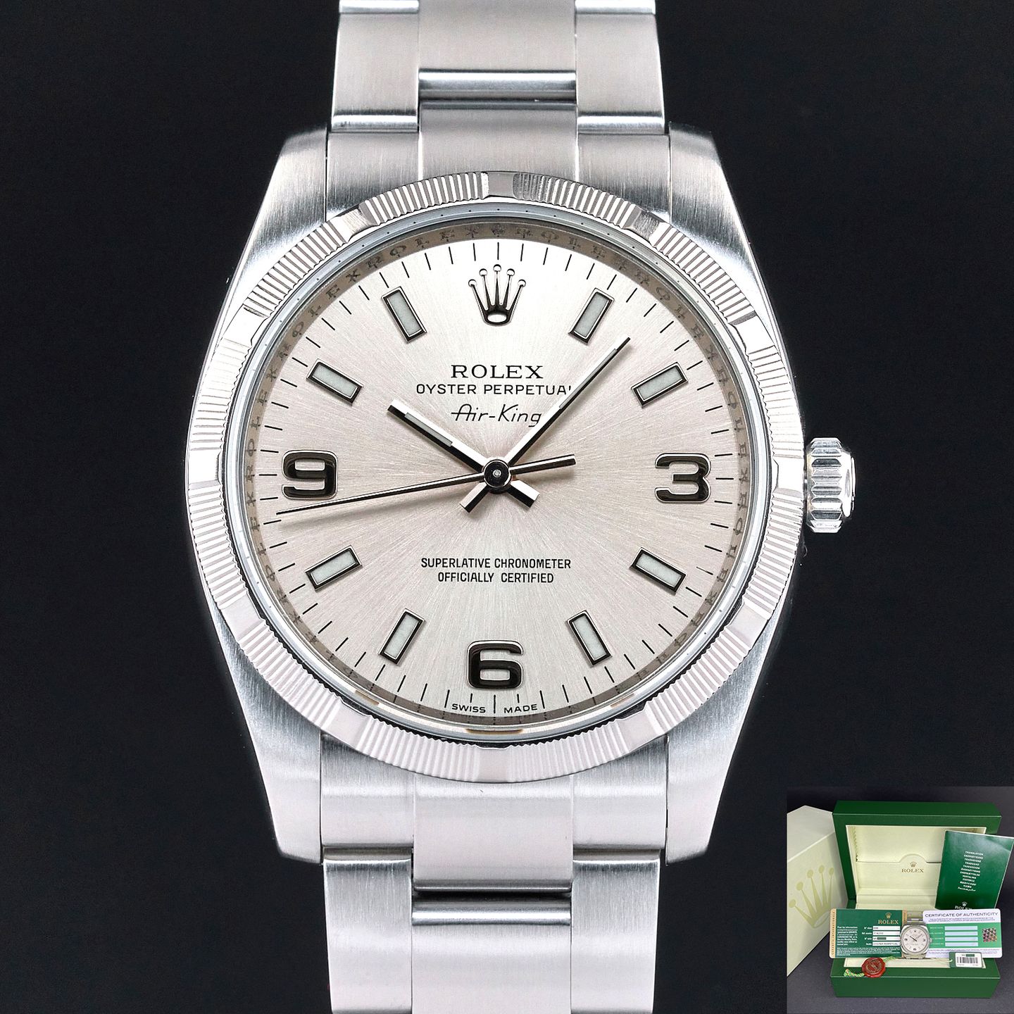 Rolex Air-King 114210 (2008) - 34mm Staal (1/7)