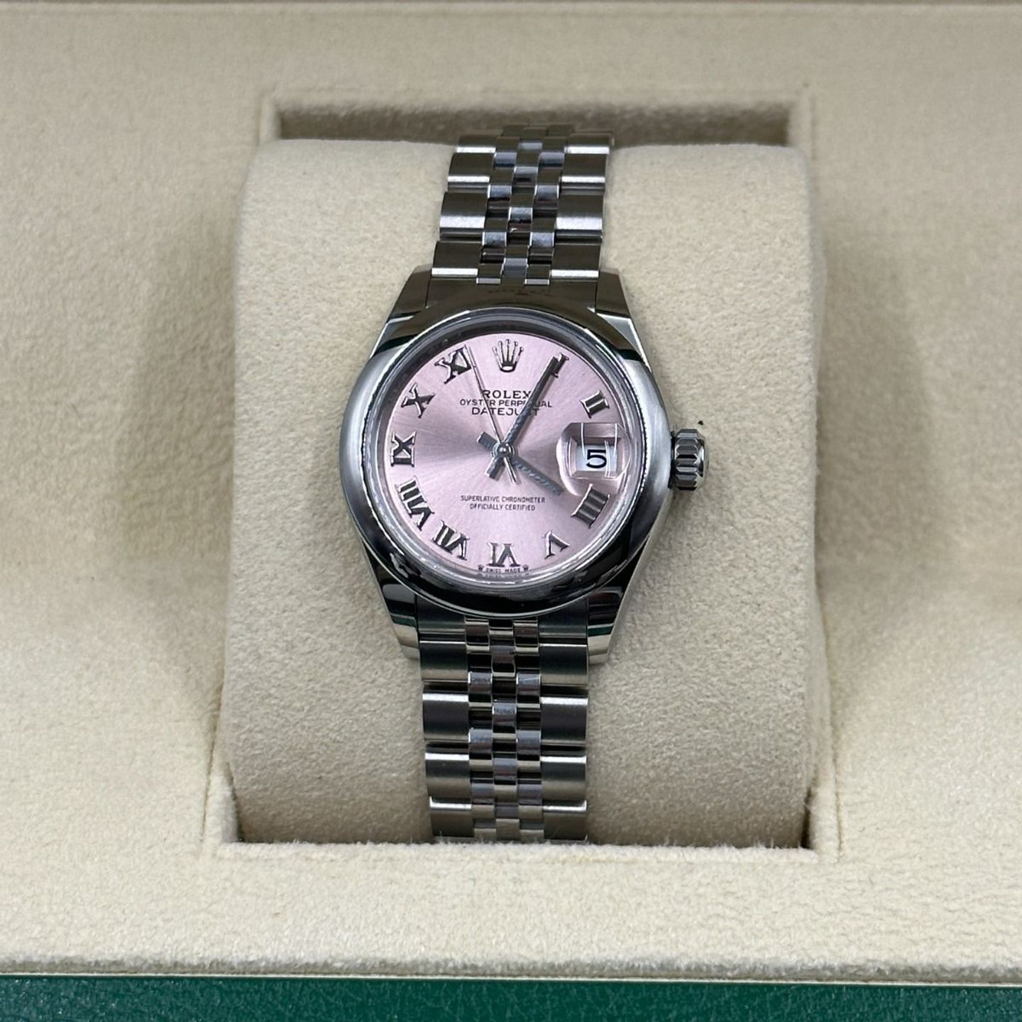 Rolex Lady-Datejust 279160 (2024) - Pink dial 28 mm Steel case (5/8)