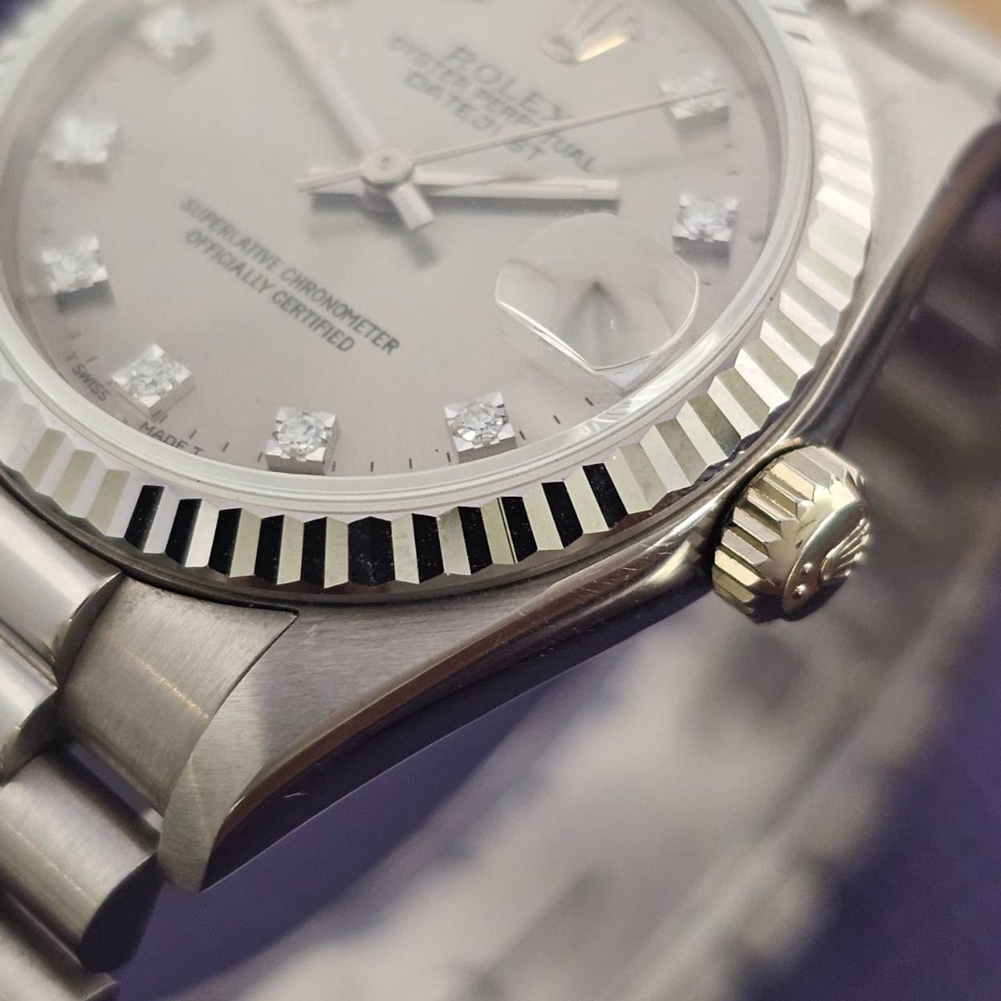 Rolex Datejust 31 68279 (1995) - Silver dial 31 mm White Gold case (2/6)
