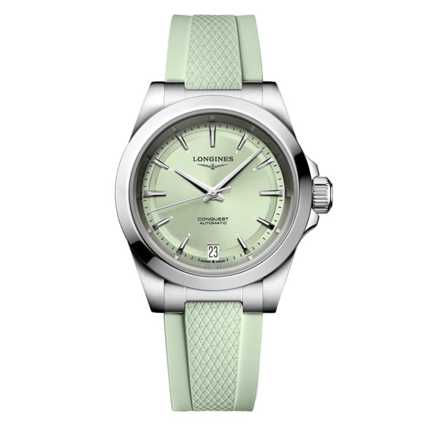 Longines Conquest L3.430.4.02.9 (2024) - Groen wijzerplaat 34mm Staal (1/1)