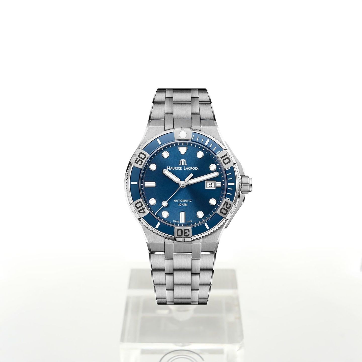 Maurice Lacroix Aikon AI6058-SS002-430-2 (2023) - Blauw wijzerplaat 43mm Staal (2/2)