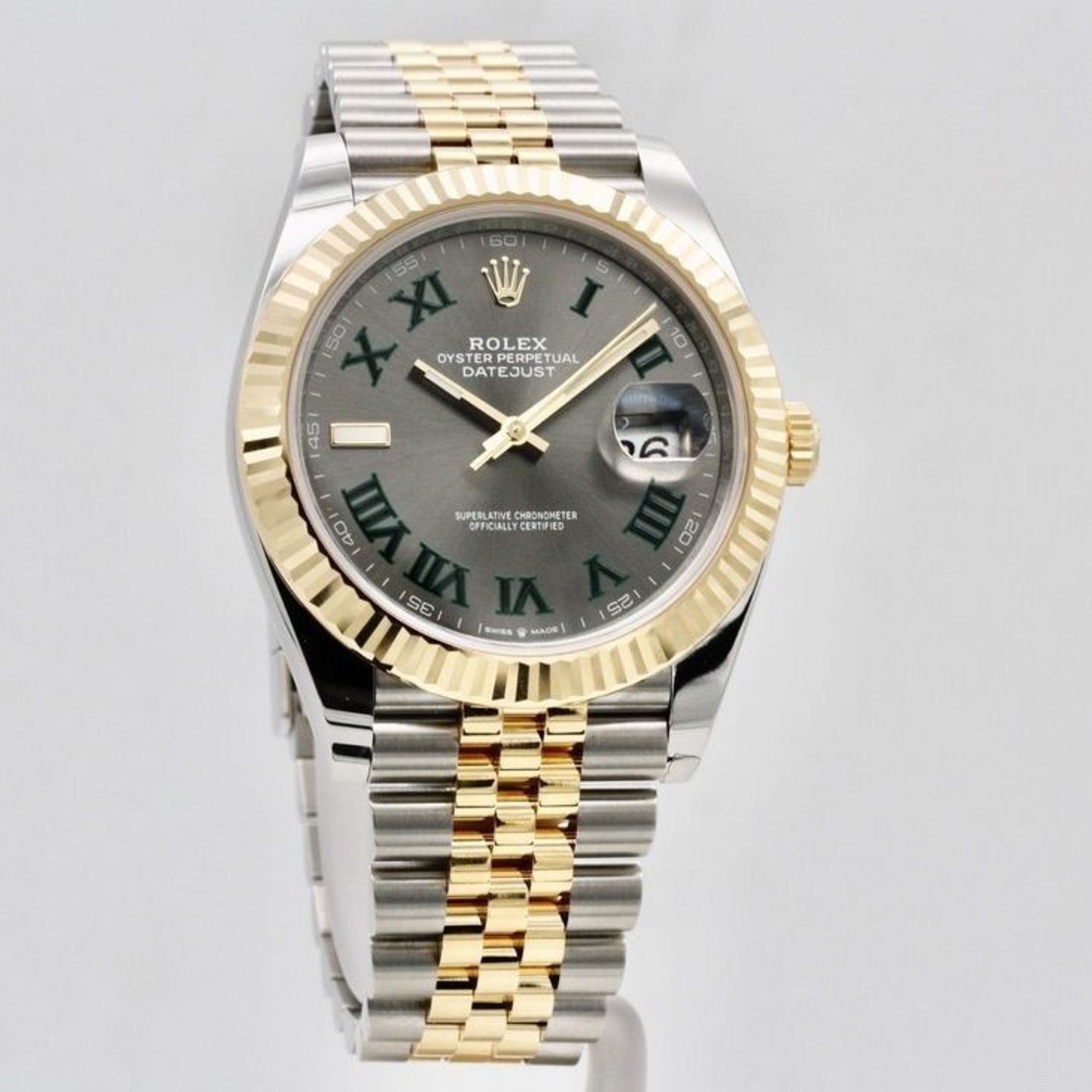 Rolex Datejust 41 126333 (2021) - Grey dial 41 mm Gold/Steel case (1/8)