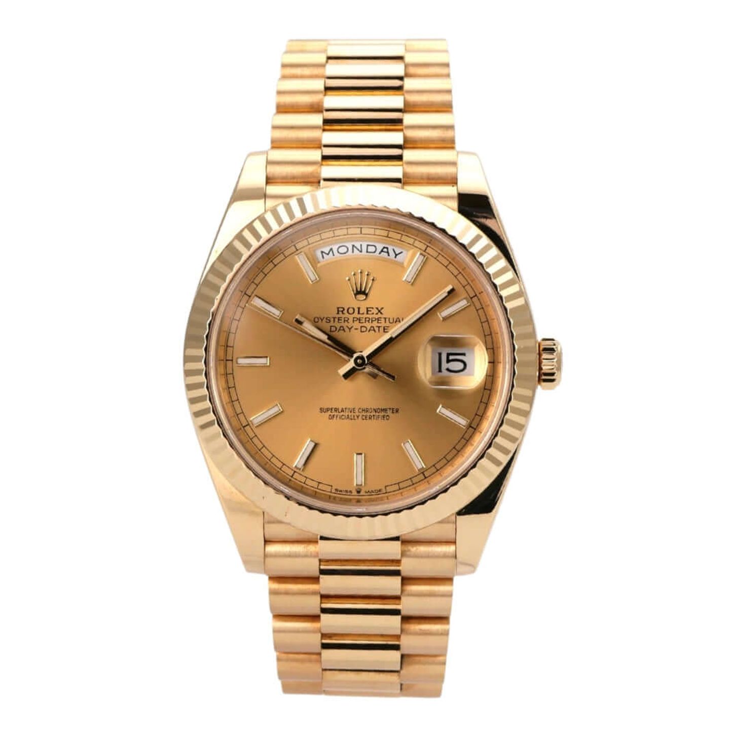 Rolex Day-Date 40 228238 (2019) - Champagne dial 40 mm Yellow Gold case (2/8)
