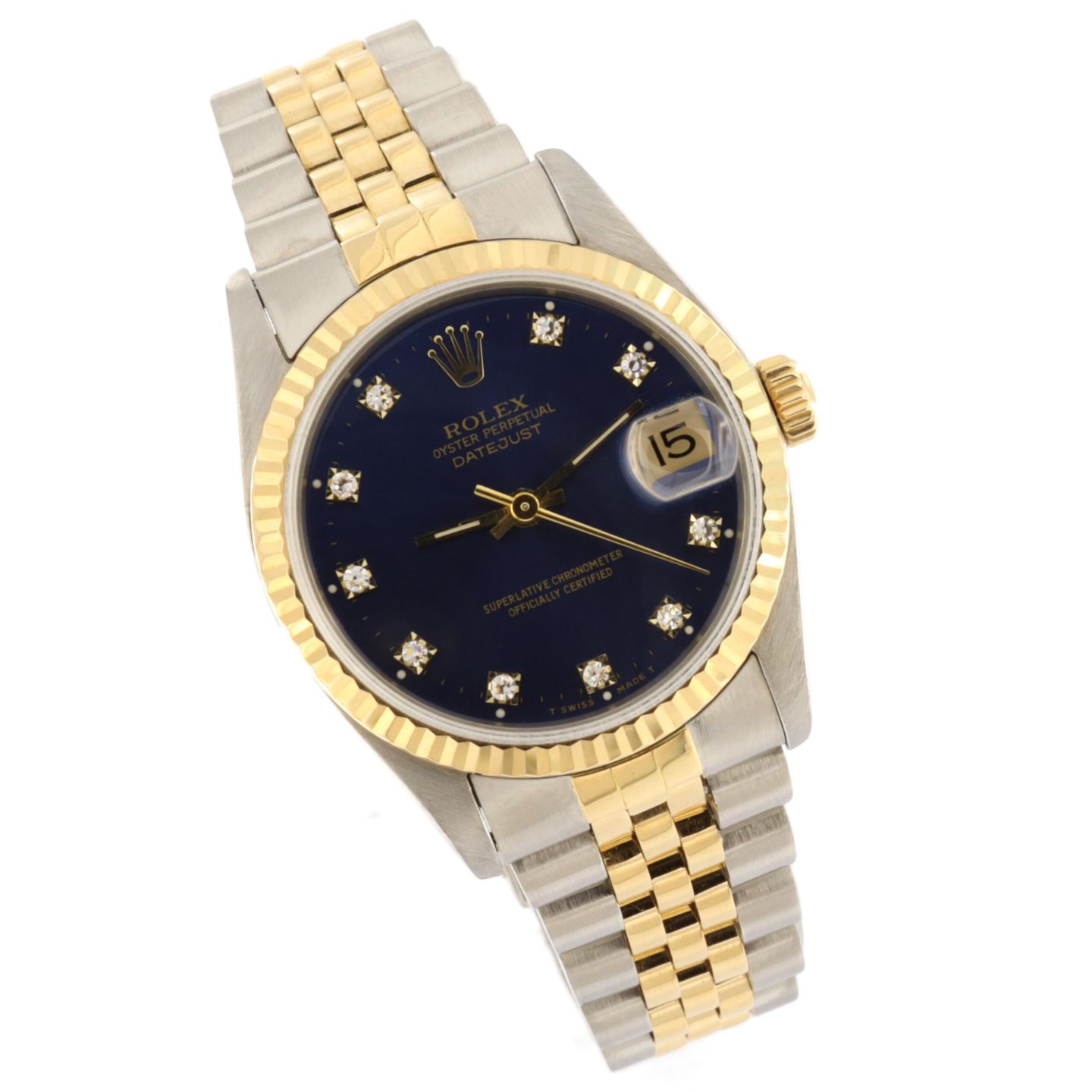 Rolex Datejust 31 68273 (1990) - Blue dial 31 mm Gold/Steel case (1/6)