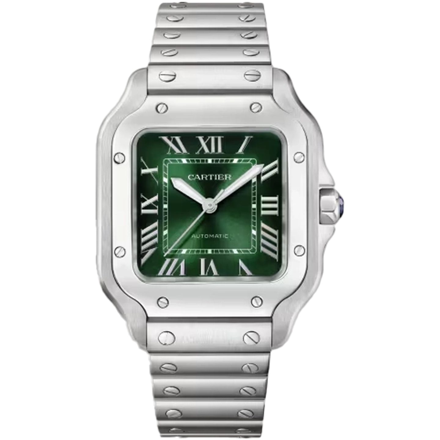 Cartier Santos WSSA0061 (2025) - Green dial 35 mm Steel case (1/1)