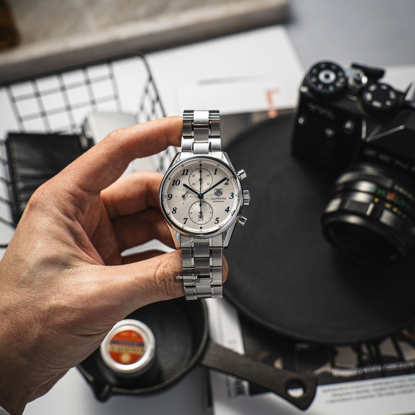 TAG Heuer Carrera Calibre 16 CAS2111.BA0730 (2014) - Silver dial 41 mm Steel case (1/8)