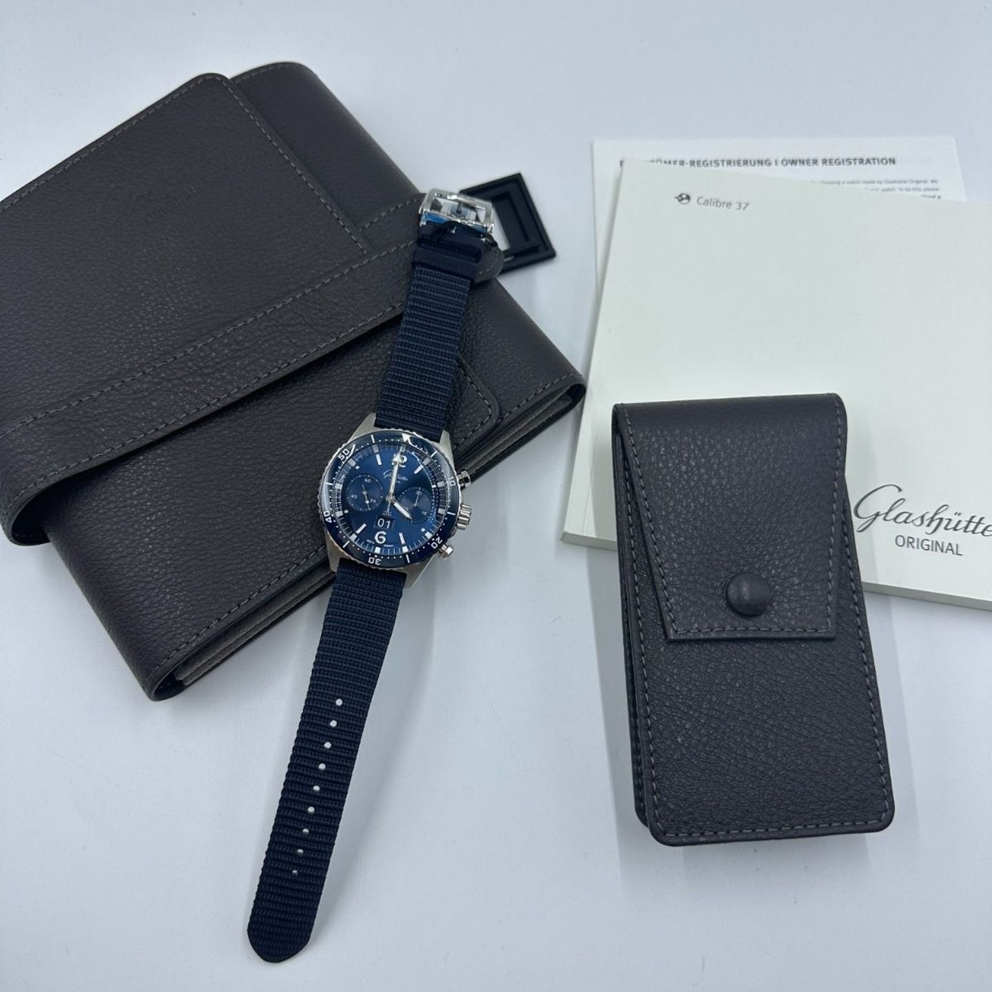 Glashütte Original SeaQ Chronograph 1-37-23-02-81-36 (2024) - Blue dial 43 mm Steel case (2/8)