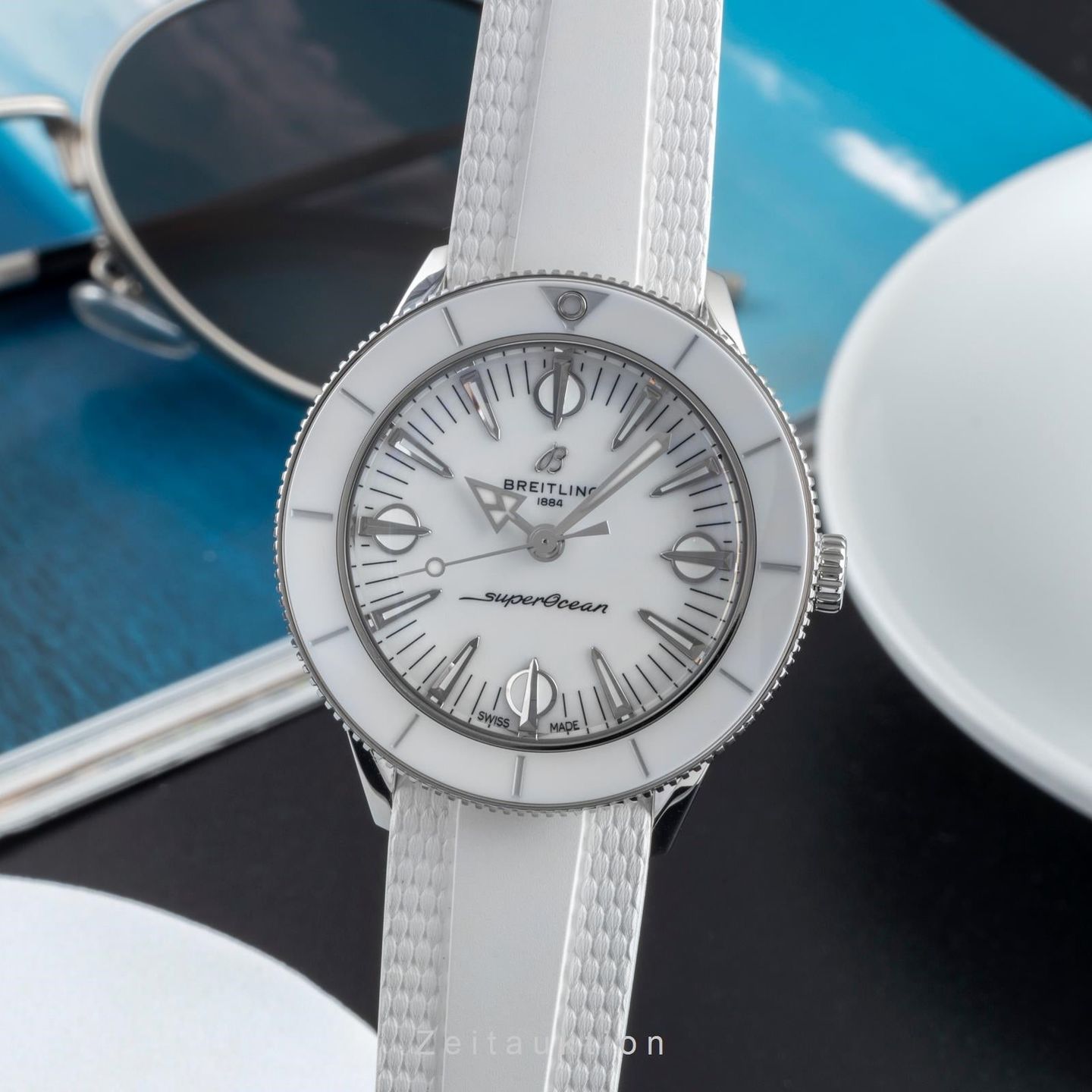 Breitling Superocean Heritage A10340161C1X1 (Unknown (random serial)) - Blue dial 38 mm Steel case (1/8)