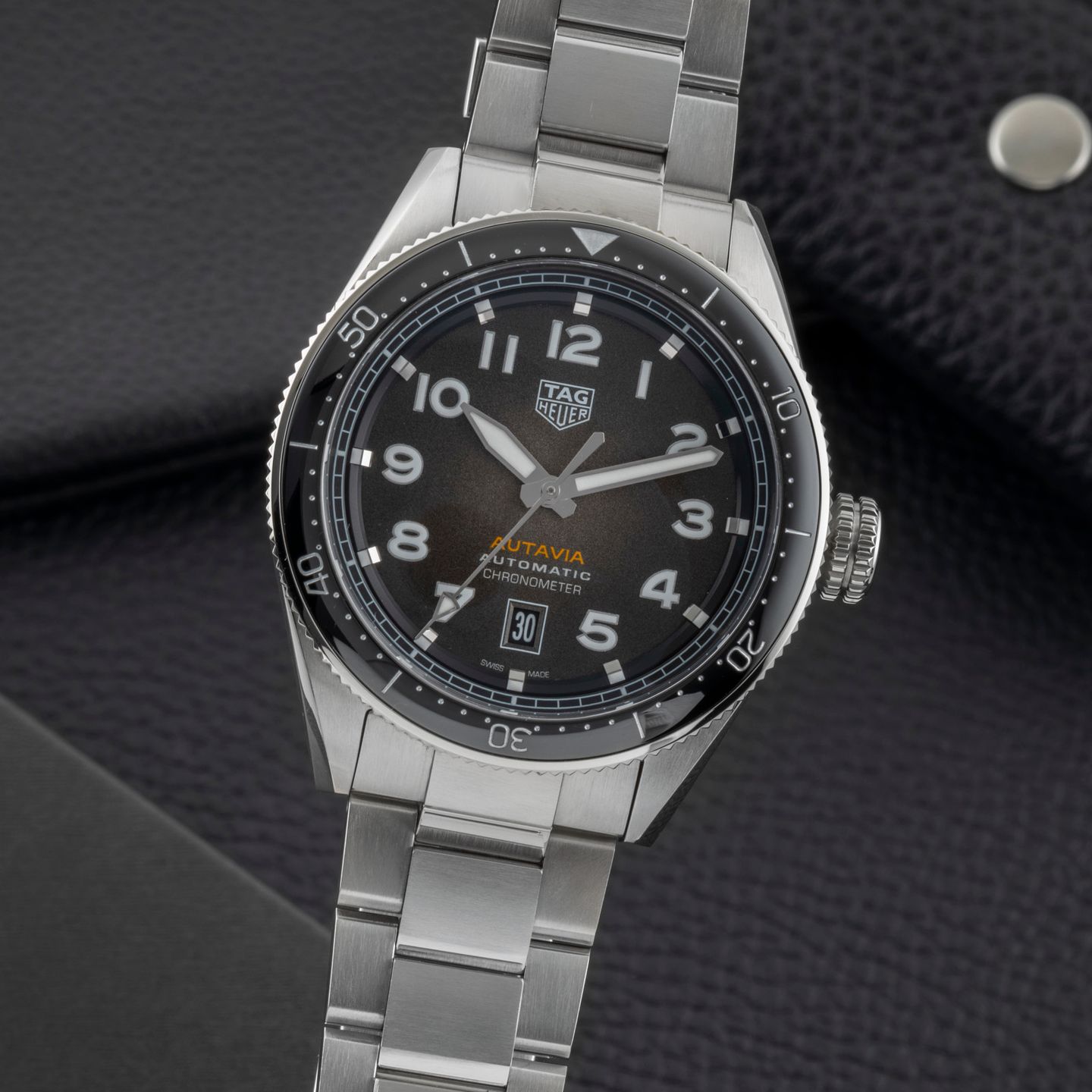 TAG Heuer Autavia WBE5114.EB0173 (2020) - Zwart wijzerplaat 42mm Staal (3/8)