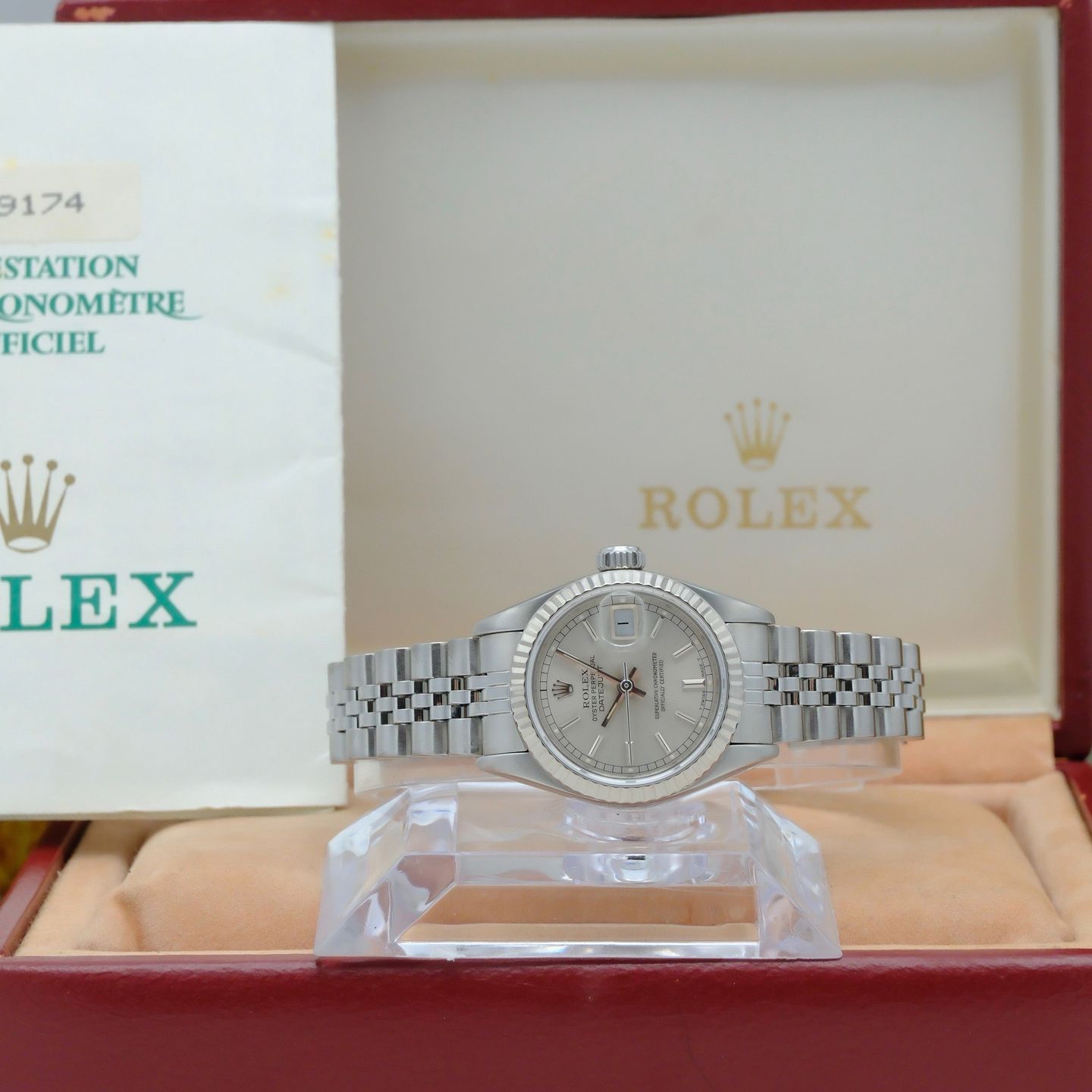 Rolex Lady-Datejust 69174 (1989) - Silver dial 26 mm Steel case (3/8)
