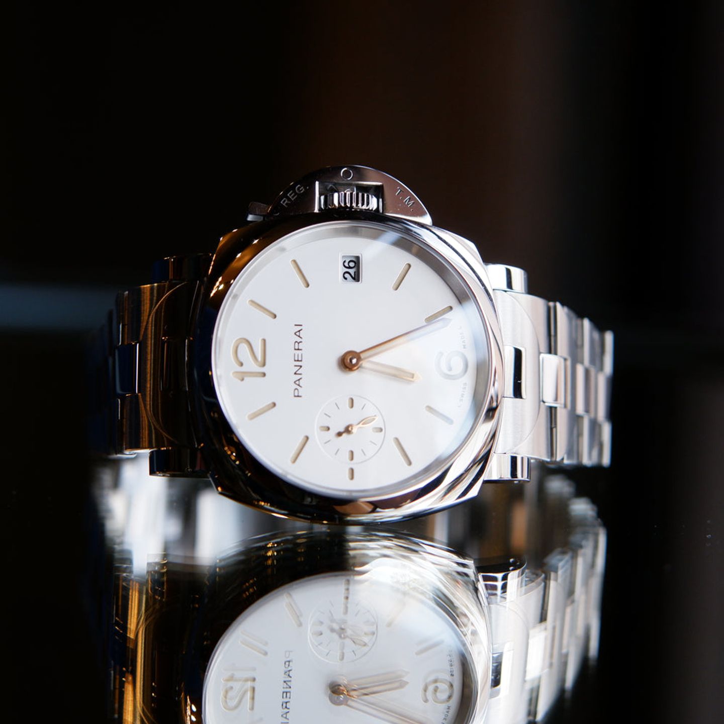 Panerai Luminor Due PAM01508 (2026) - Wit wijzerplaat 38mm Staal (1/2)