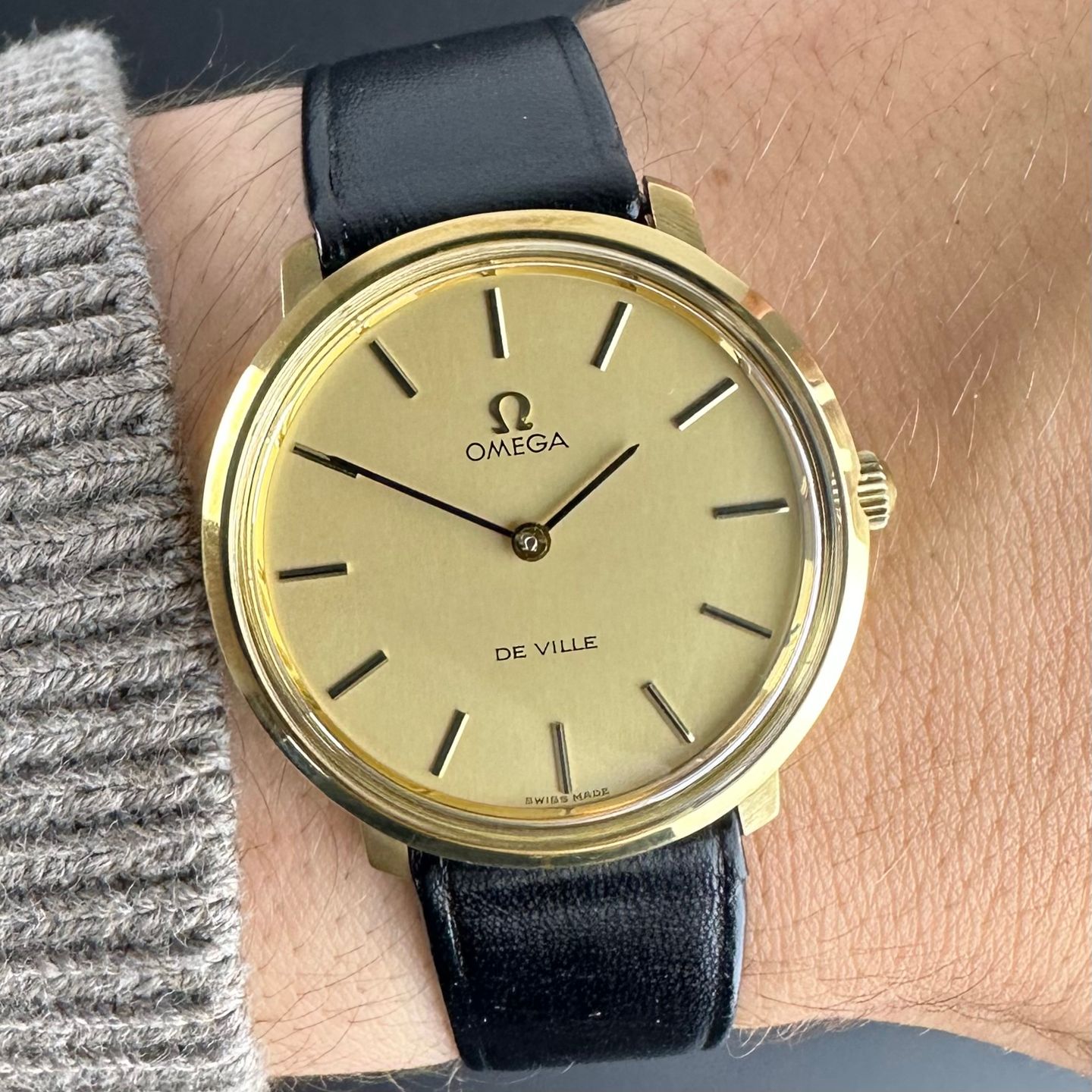 Omega De Ville 115.0001 (1973) - Goud wijzerplaat 33mm Goud/Staal (2/8)