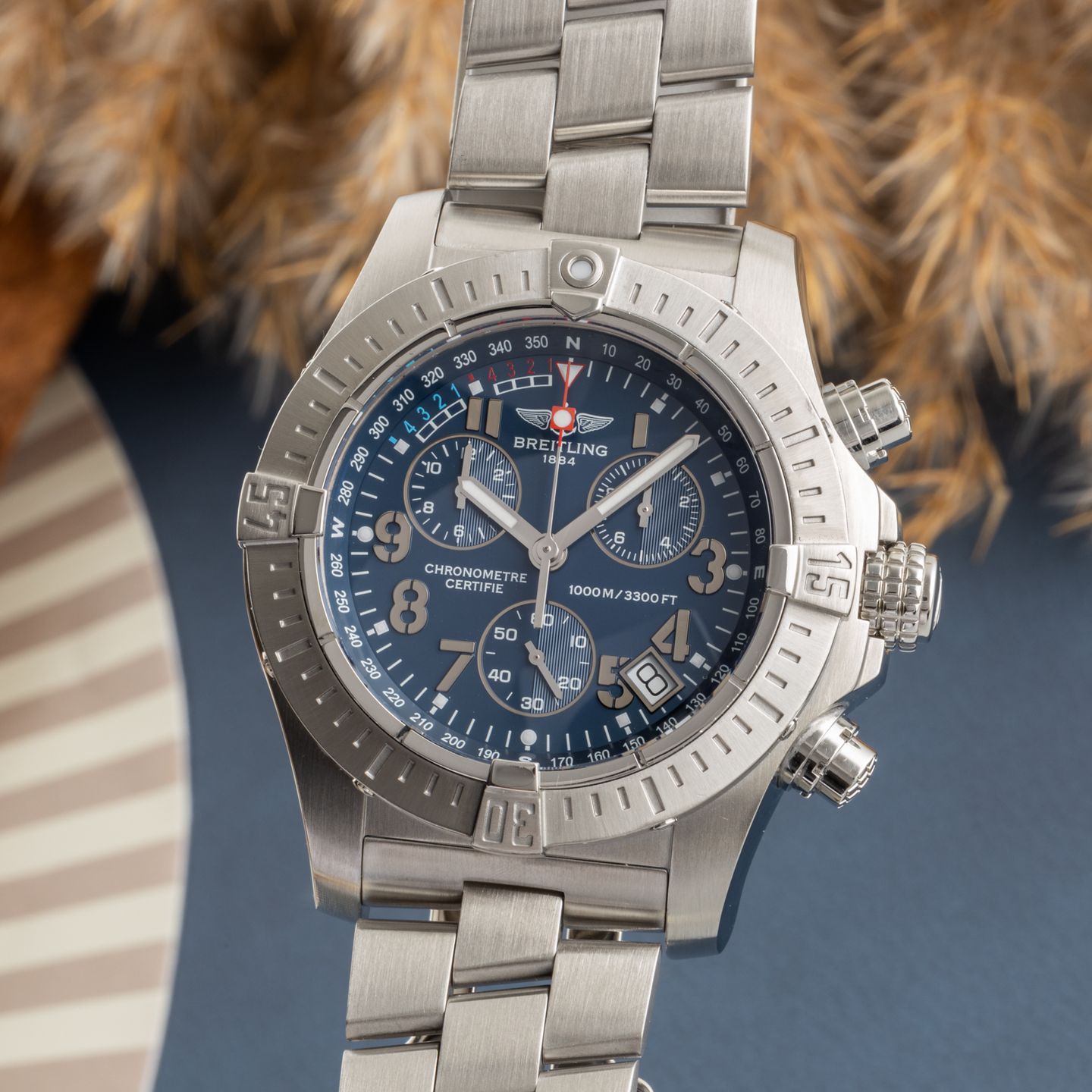 Breitling Avenger Seawolf A73390 (Onbekend (willekeurig serienummer)) - Grijs wijzerplaat 45mm Staal (3/8)