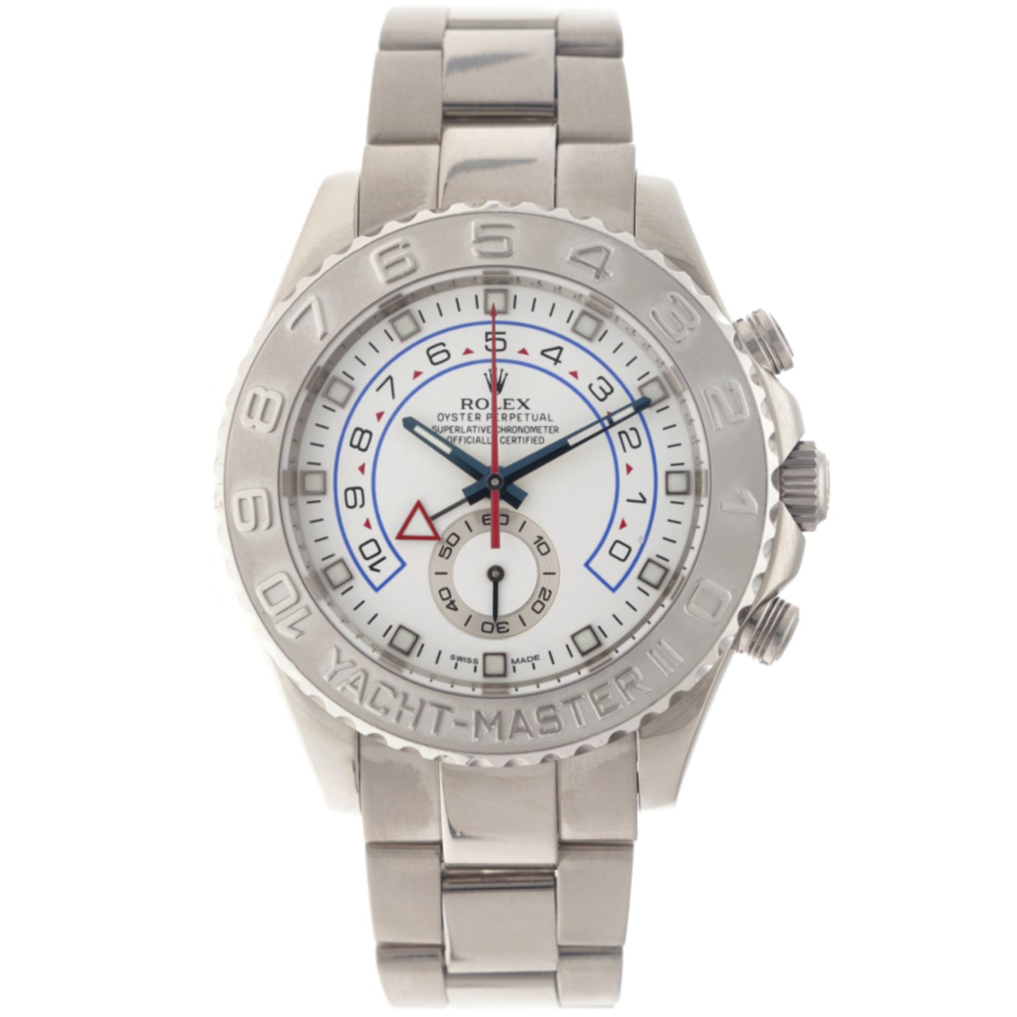 Rolex Yacht-Master II 116689 (2012) - White dial 44 mm White Gold case (1/6)