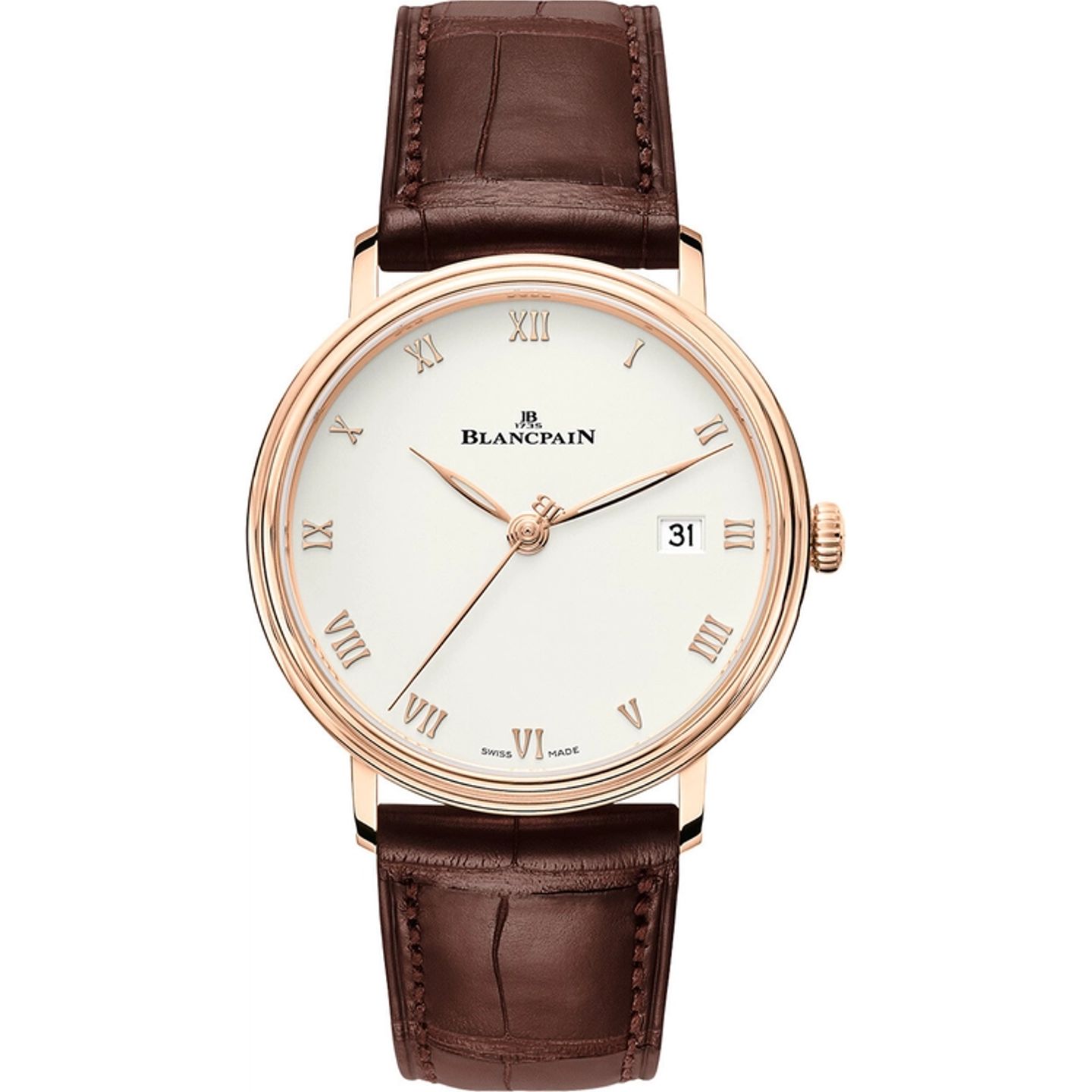 Blancpain Villeret Ultra-Slim 6224-3642-55B (2026) - Wit wijzerplaat 39mm Roodgoud (1/1)