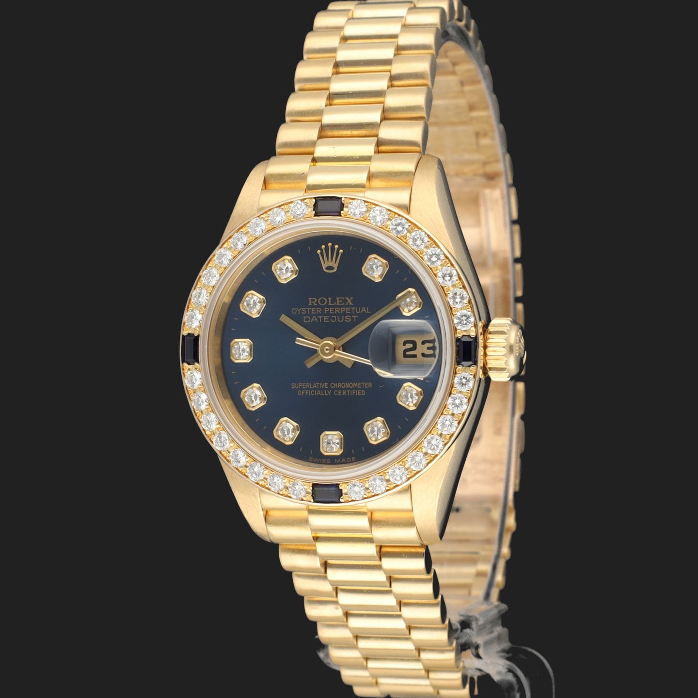 Rolex Lady-Datejust 69088 (1999) - 26 mm Yellow Gold case (1/8)