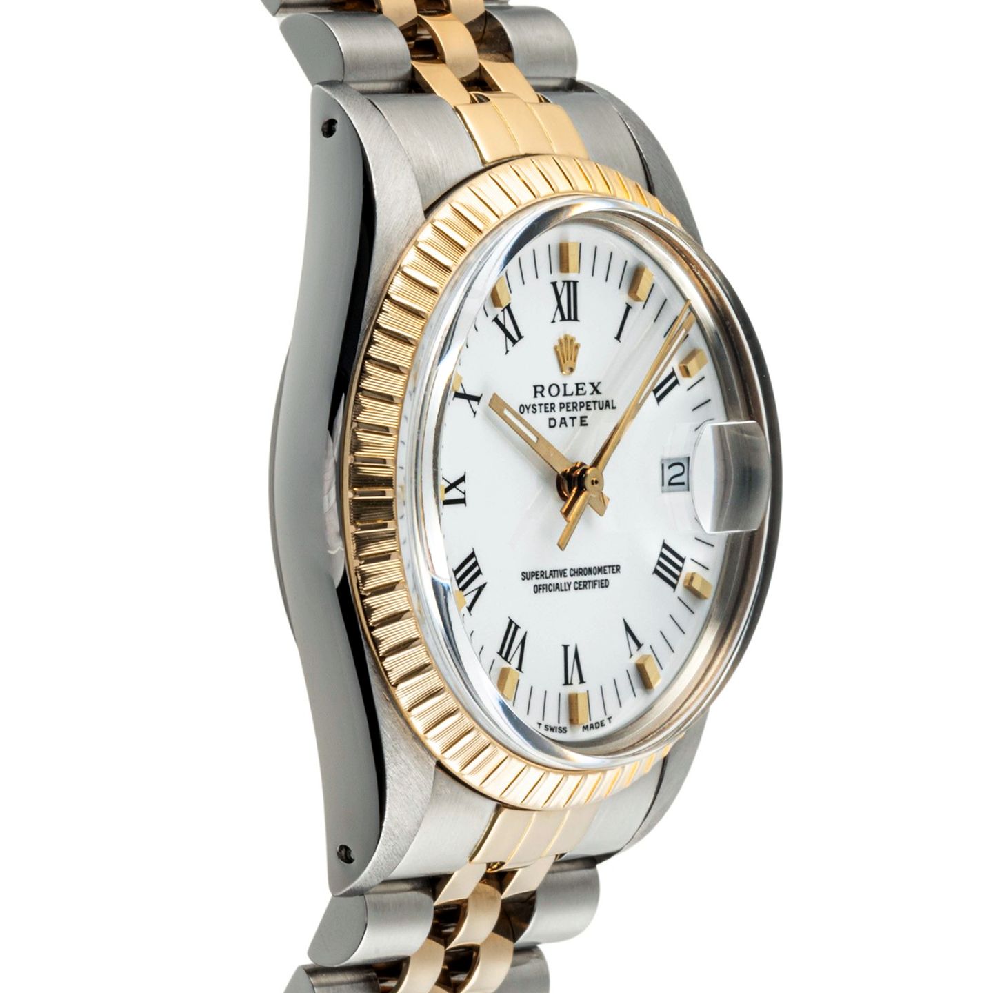 Rolex Oyster Perpetual Date 15053 (Unknown (random serial)) - 34 mm Gold/Steel case (7/8)