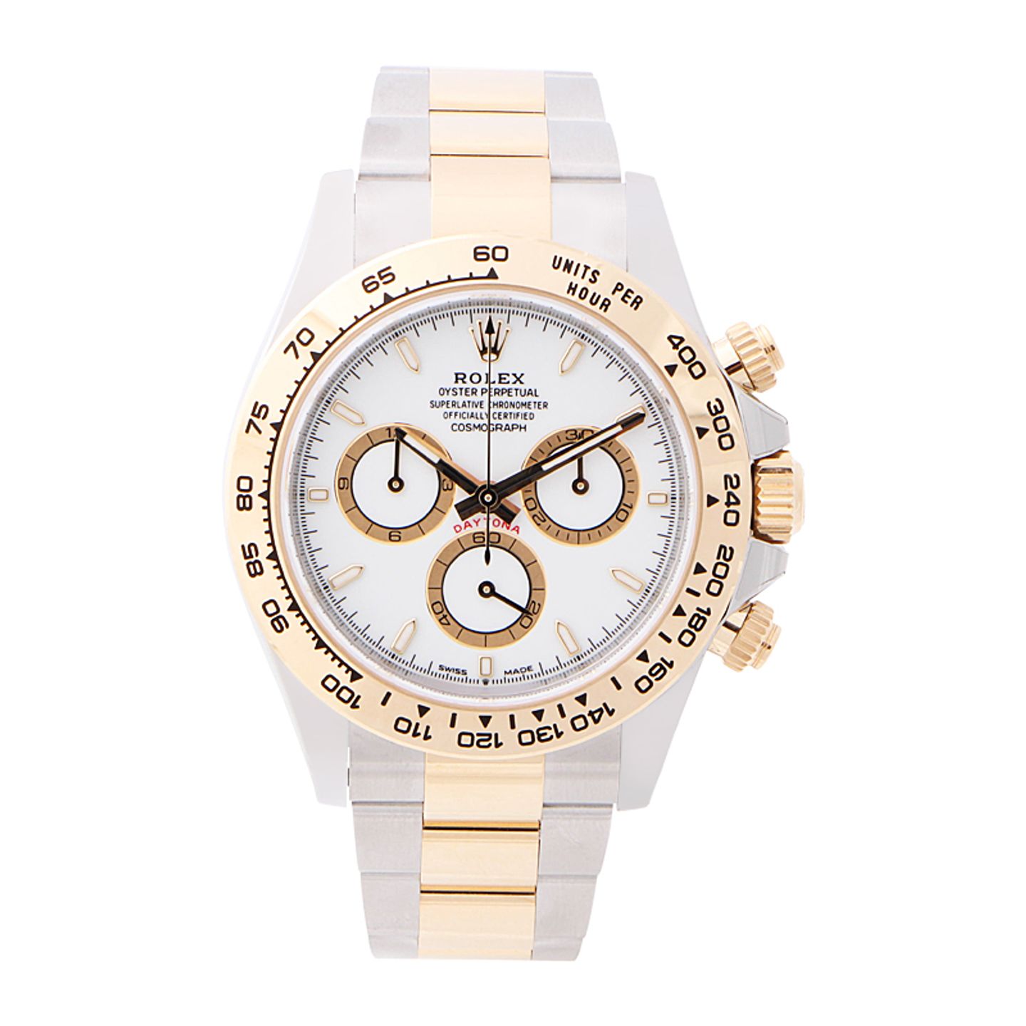 Rolex Daytona 126503 (2024) - White dial 40 mm Gold/Steel case (1/8)