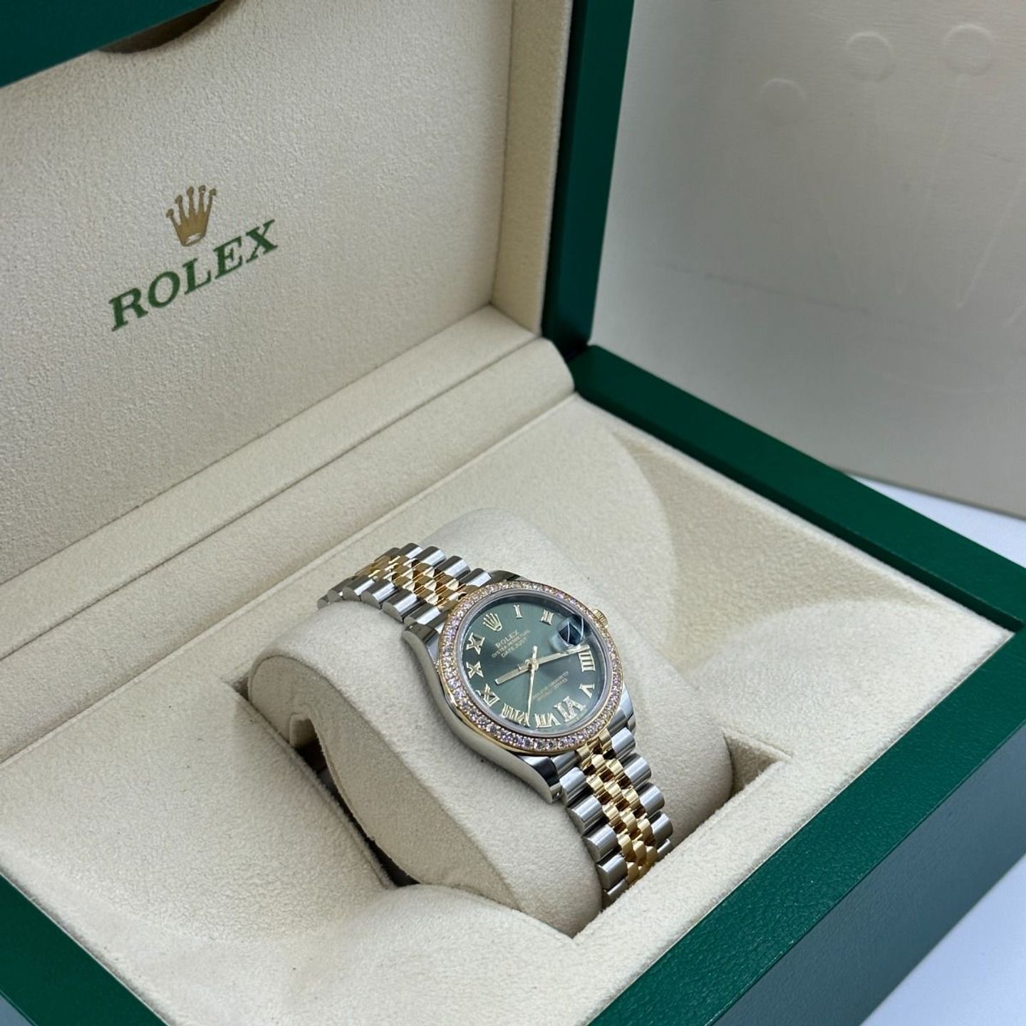 Rolex Datejust 31 278383RBR (2024) - Green dial 31 mm Steel case (3/8)