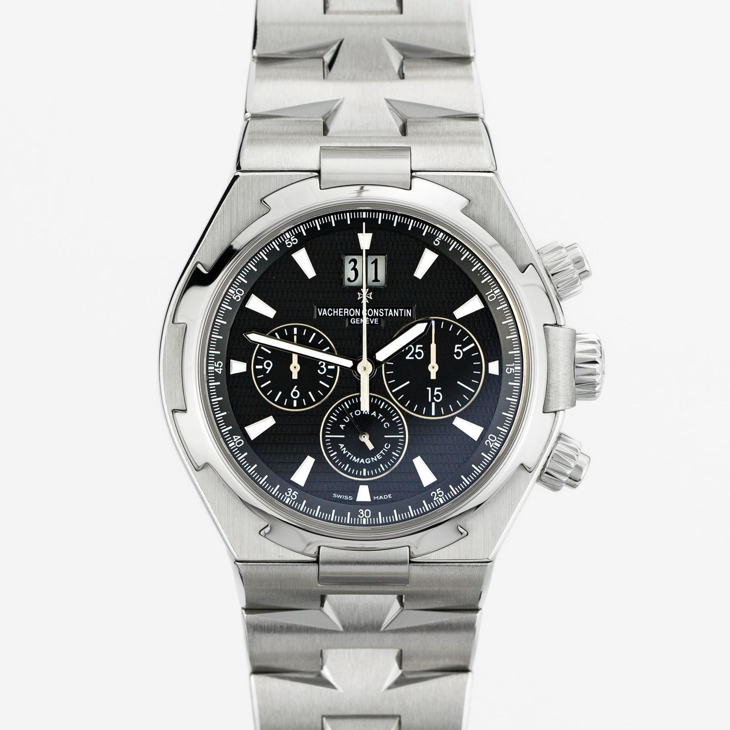 Vacheron Constantin Overseas Chronograph 49150/B01A-9097 (2006) - Black dial 43 mm Steel case (1/7)