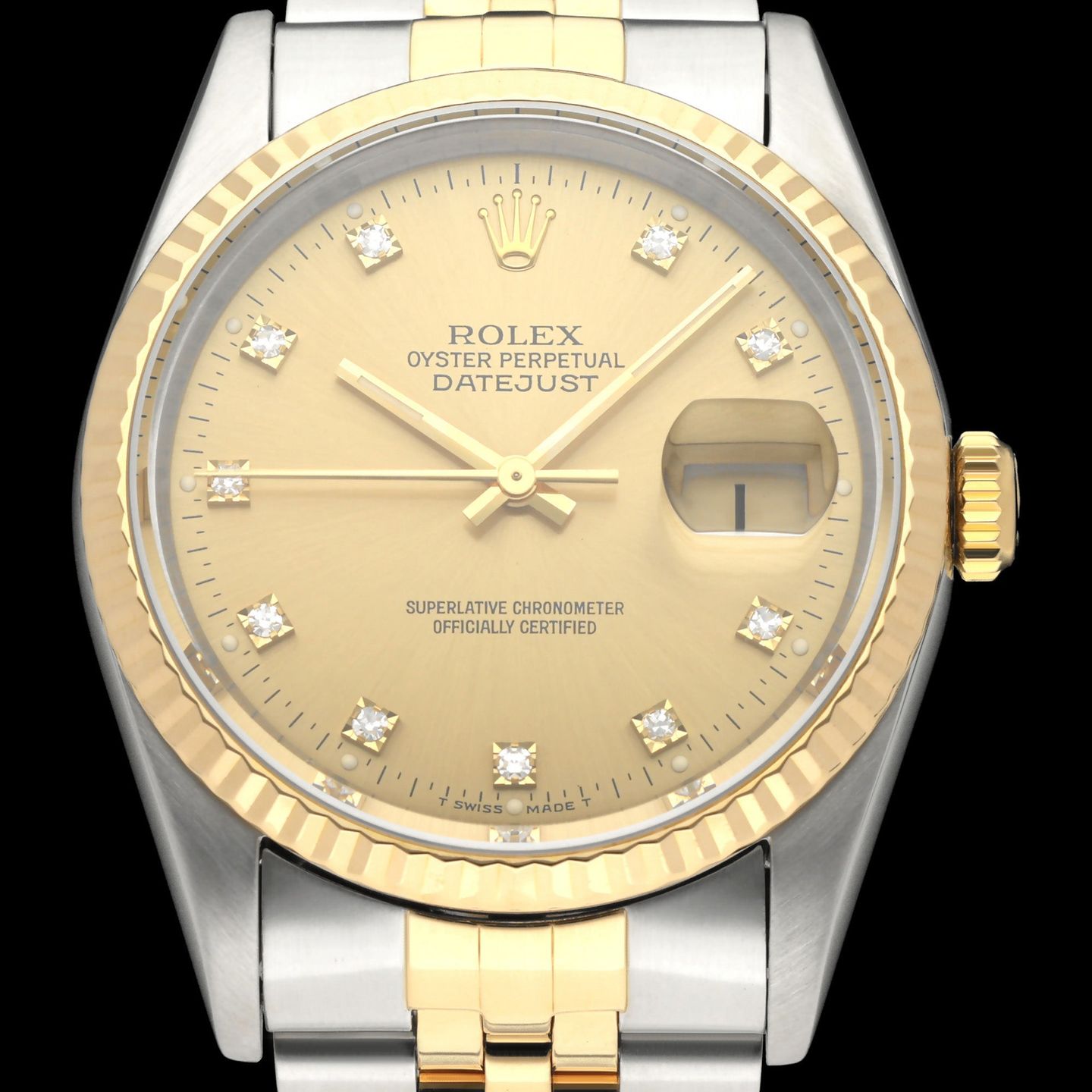 Rolex Datejust 36 16233G (1993) - Champagne dial 36 mm Gold/Steel case (1/7)