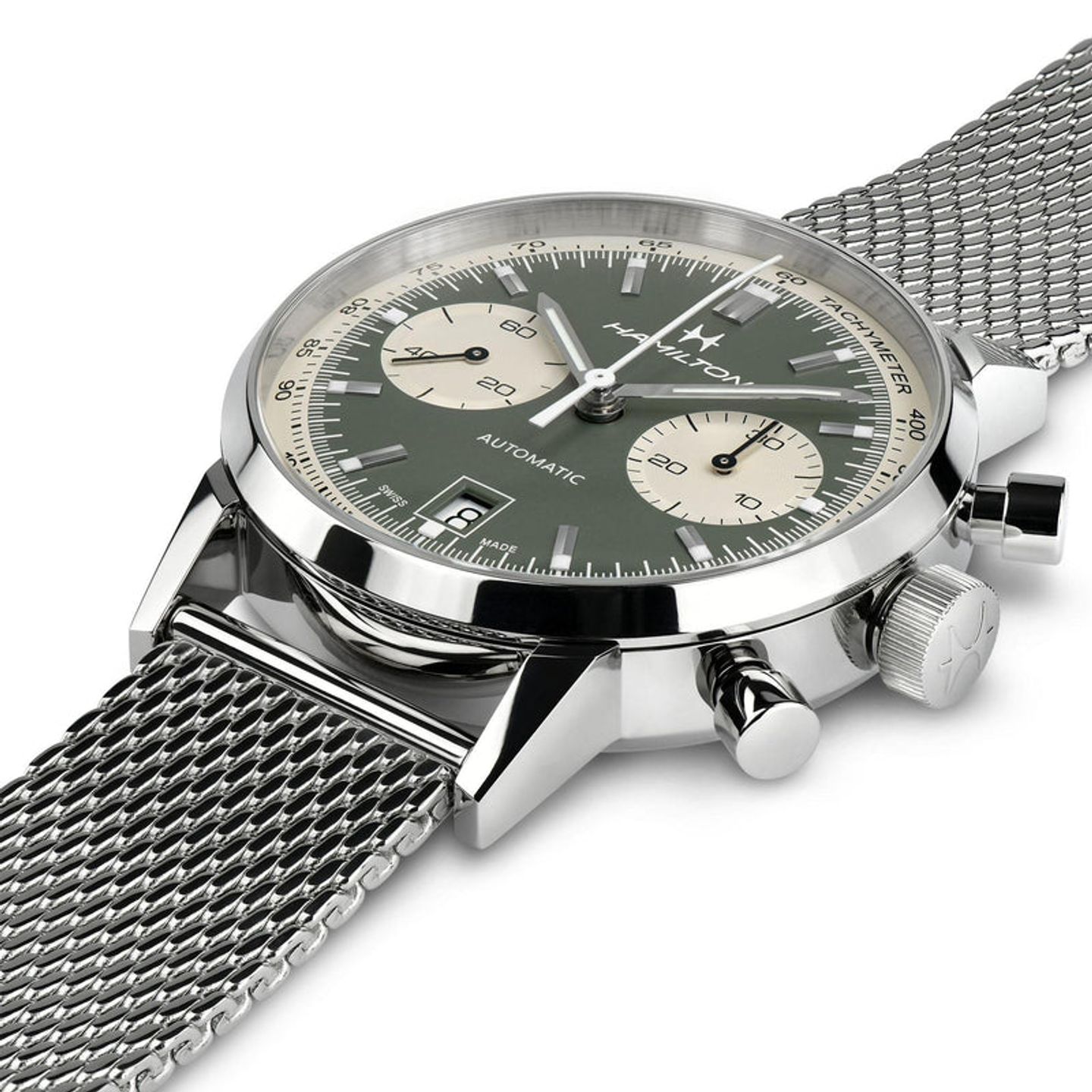 Hamilton Intra-Matic H38416160 (2026) - Groen wijzerplaat 40mm Staal (5/5)