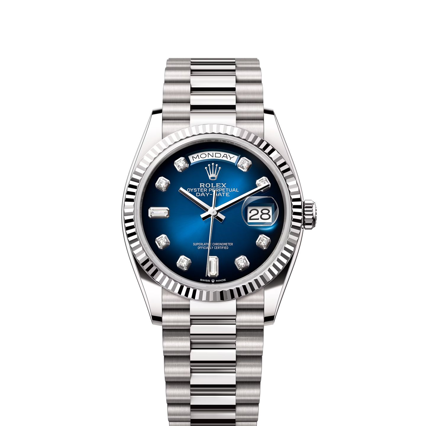 Rolex Day-Date 36 128239 (2024) - Blauw wijzerplaat 36mm Witgoud (1/1)