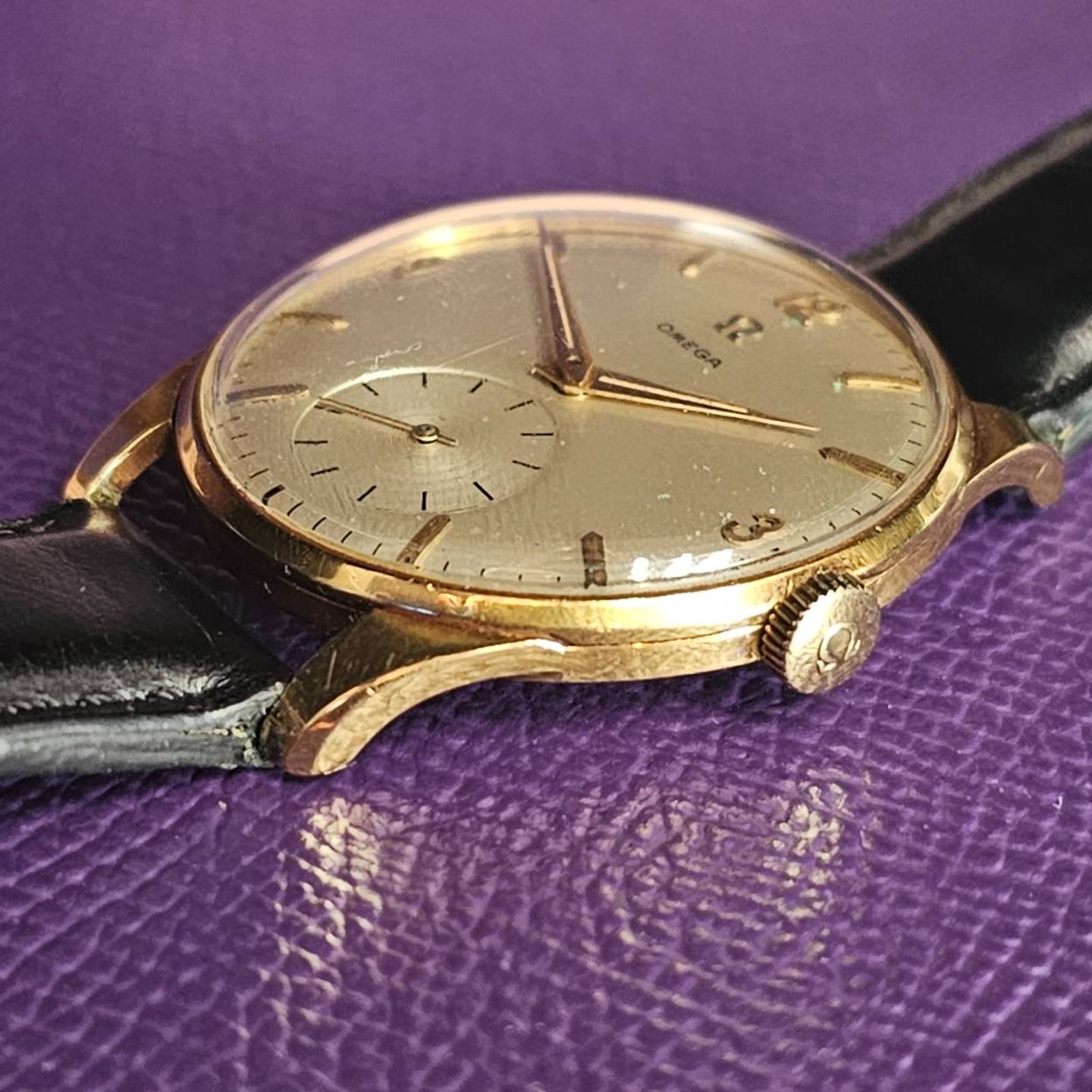 Omega Vintage 2620 (1950) - Champagne wijzerplaat 38mm Staal (2/5)