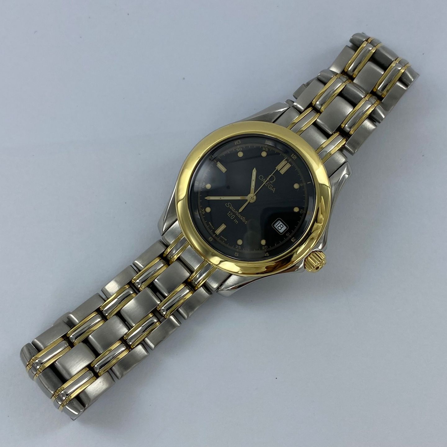Omega Seamaster - (Unknown (random serial)) - Black dial 36 mm Gold/Steel case (5/8)