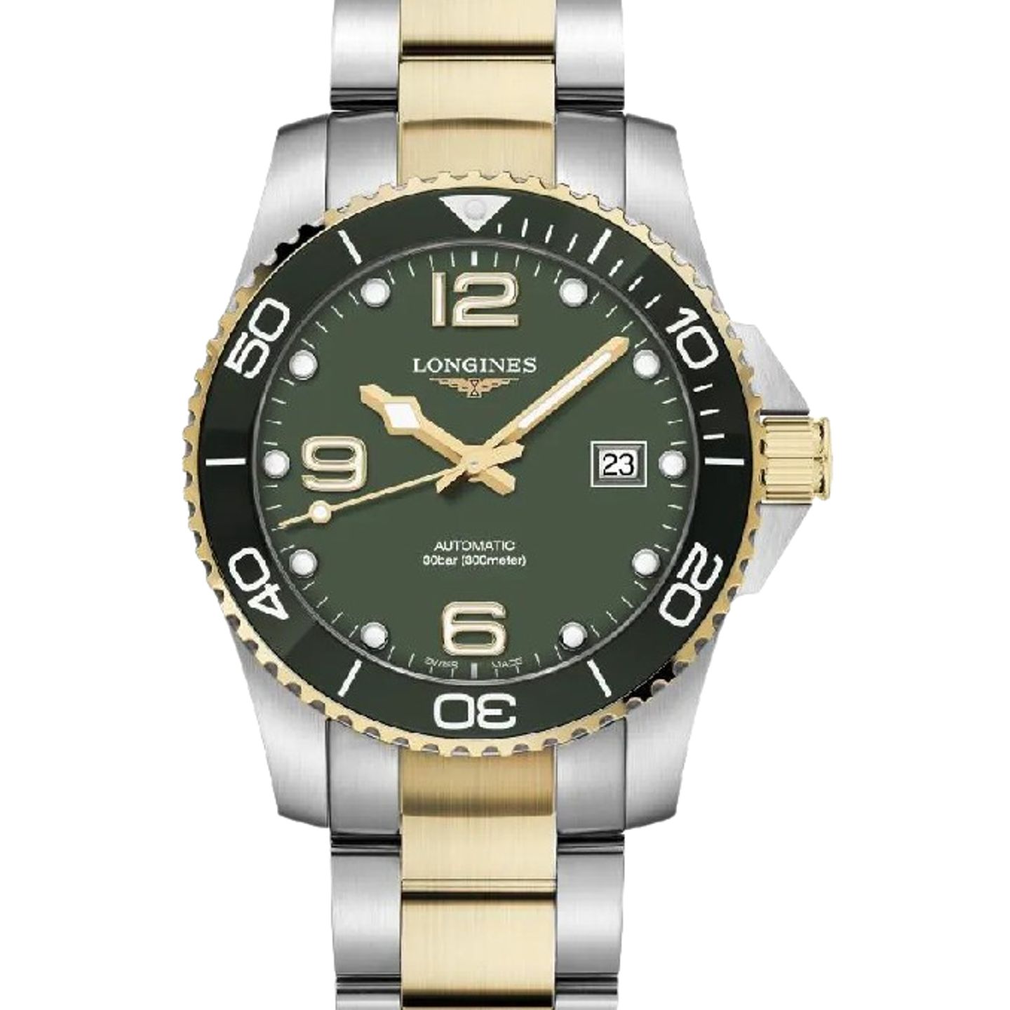 Longines HydroConquest L3.781.3.06.7 (2024) - Green dial 41 mm Steel case (1/1)