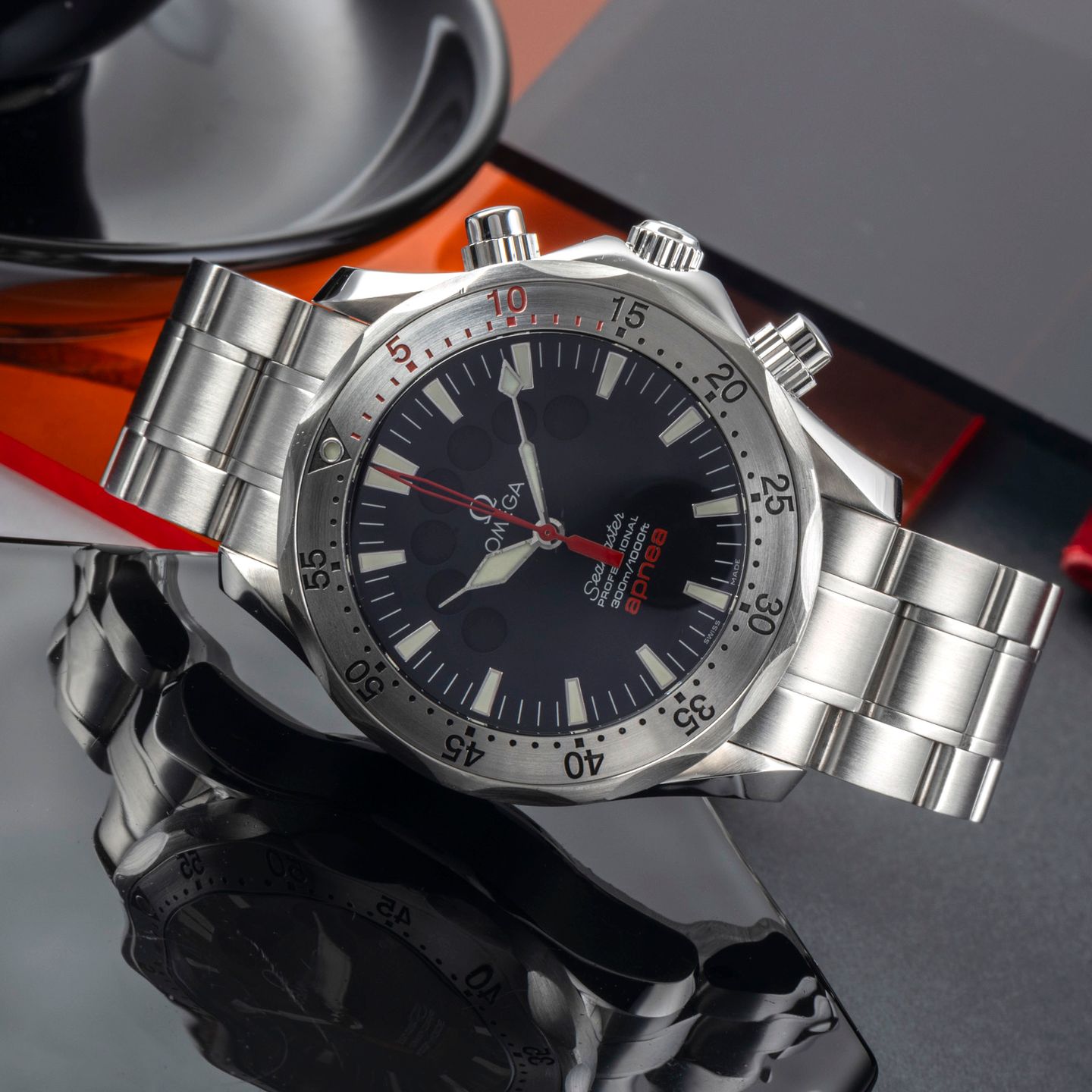 Omega Seamaster Diver 300 M 2595.50.00 (2009) - Zwart wijzerplaat 42mm Staal (2/8)