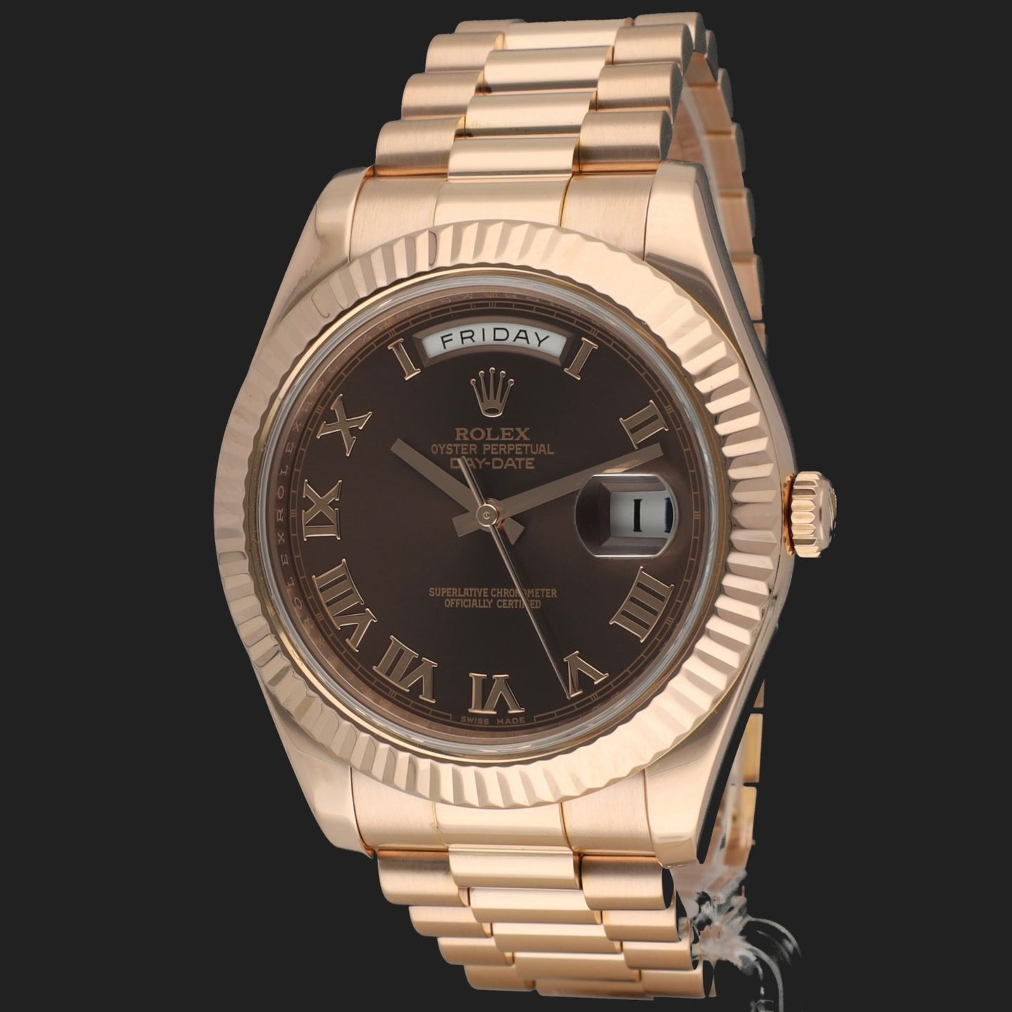 Rolex Day-Date II 218235 (2013) - 41 mm Rose Gold case (1/8)