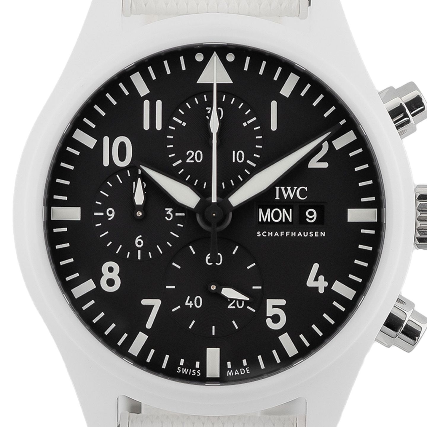 IWC Pilot Chronograph Top Gun IW389105 (2022) - Black dial 45 mm Ceramic case (2/5)