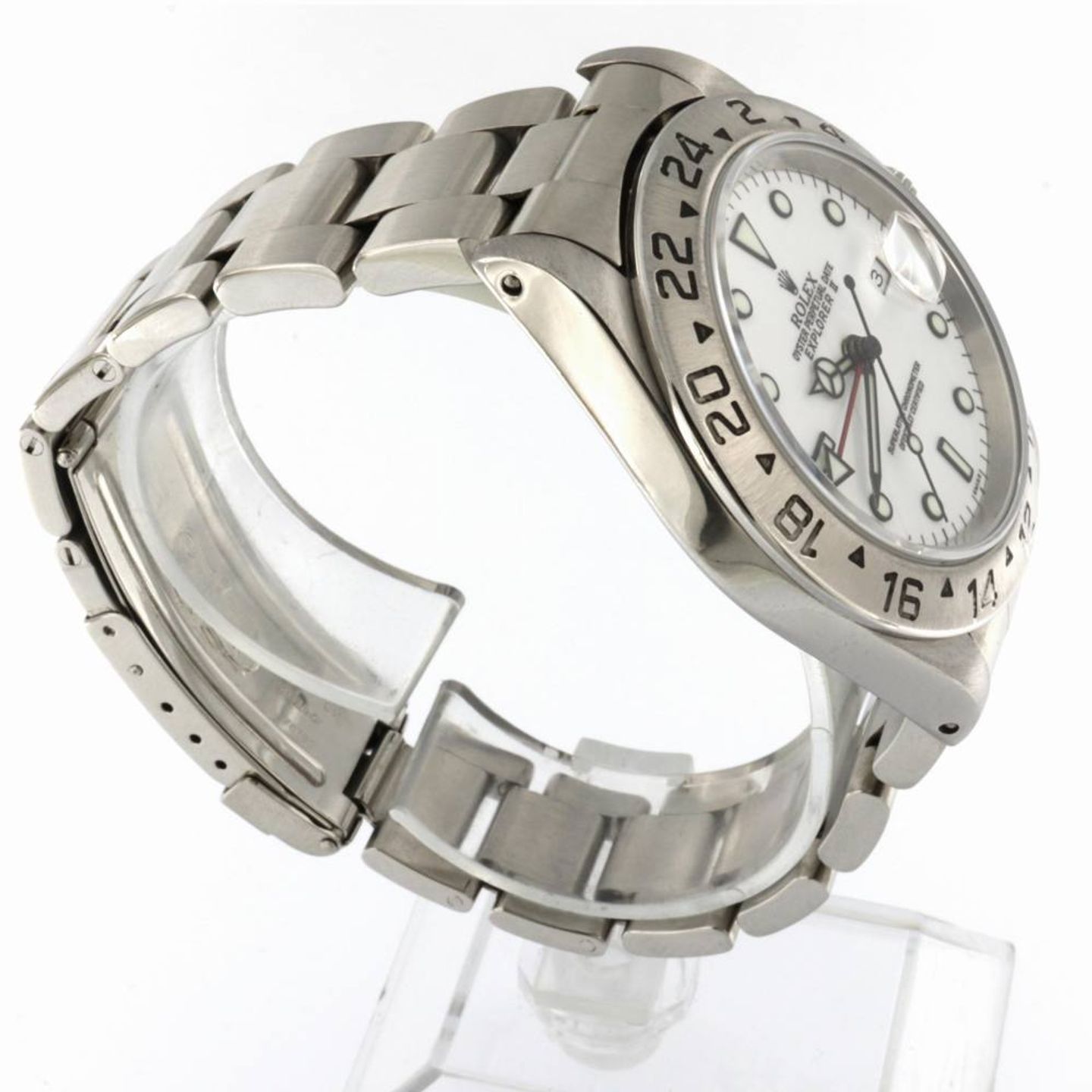 Rolex Explorer II 16570 (1999) - Wit wijzerplaat 40mm Staal (3/7)