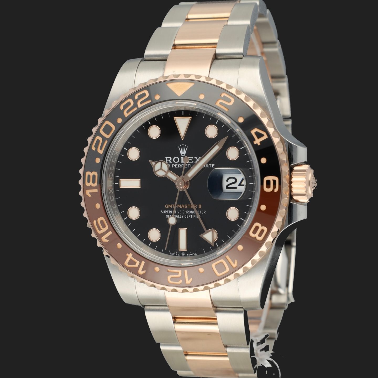 Rolex GMT-Master II 126711CHNR (2021) - Black dial 40 mm Gold/Steel case (1/8)