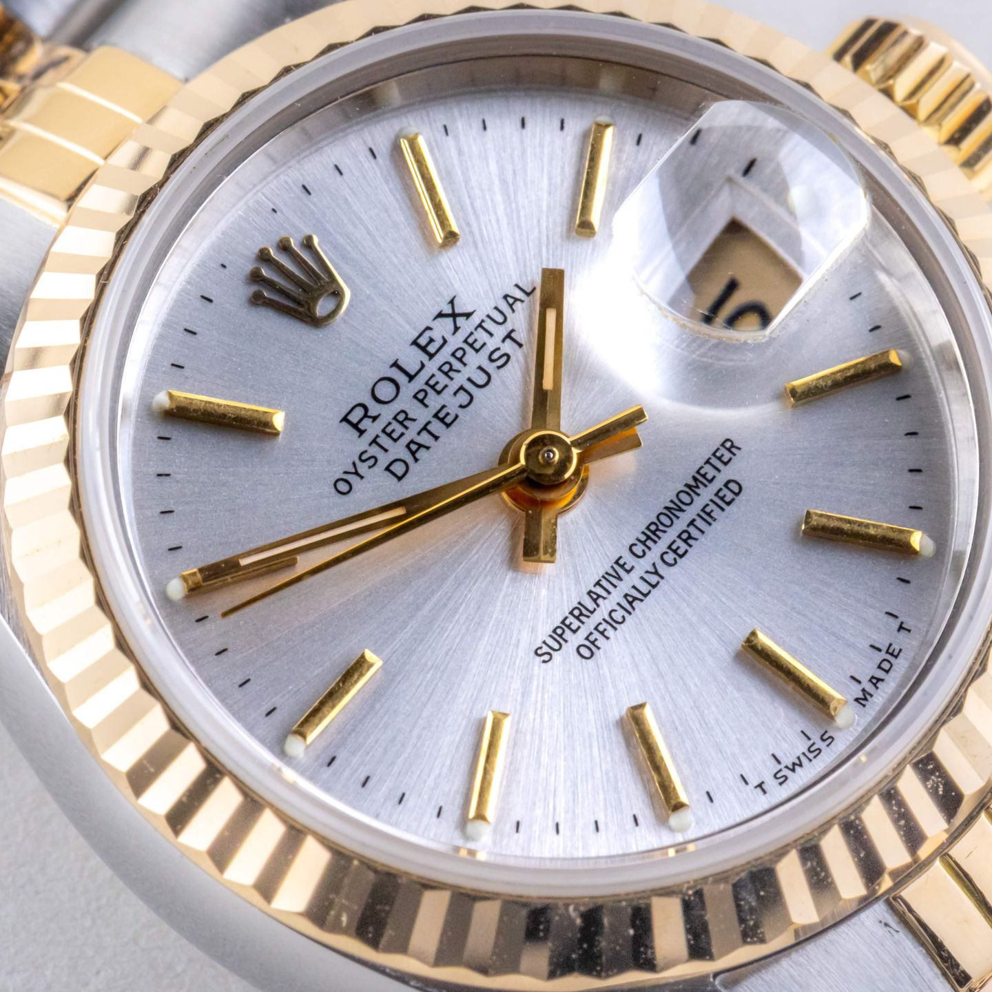 Rolex Lady-Datejust 69173 (1993) - Silver dial 26 mm Gold/Steel case (2/8)