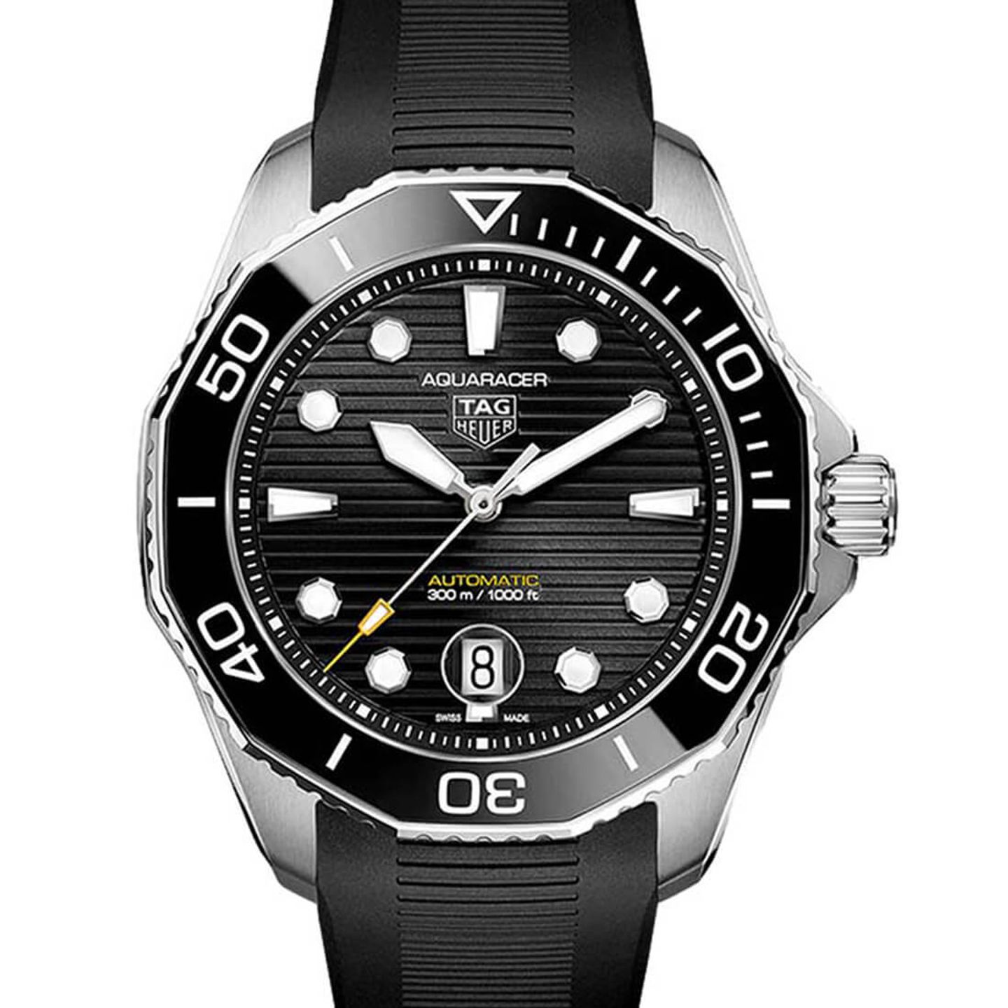 TAG Heuer Aquaracer 300M WBP201A.FT6197 (2023) - Zwart wijzerplaat 43mm Staal (2/3)