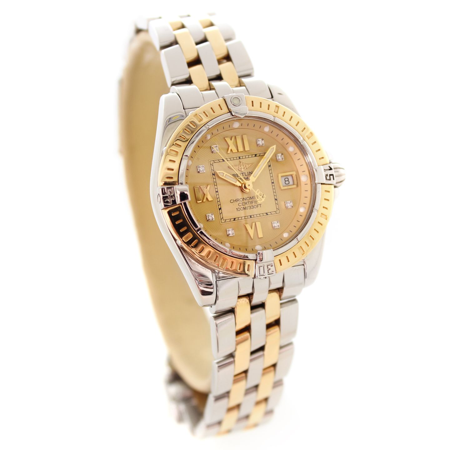 Breitling Cockpit Lady D71356 (Onbekend (willekeurig serienummer)) - Goud wijzerplaat 32mm Goud/Staal (6/7)