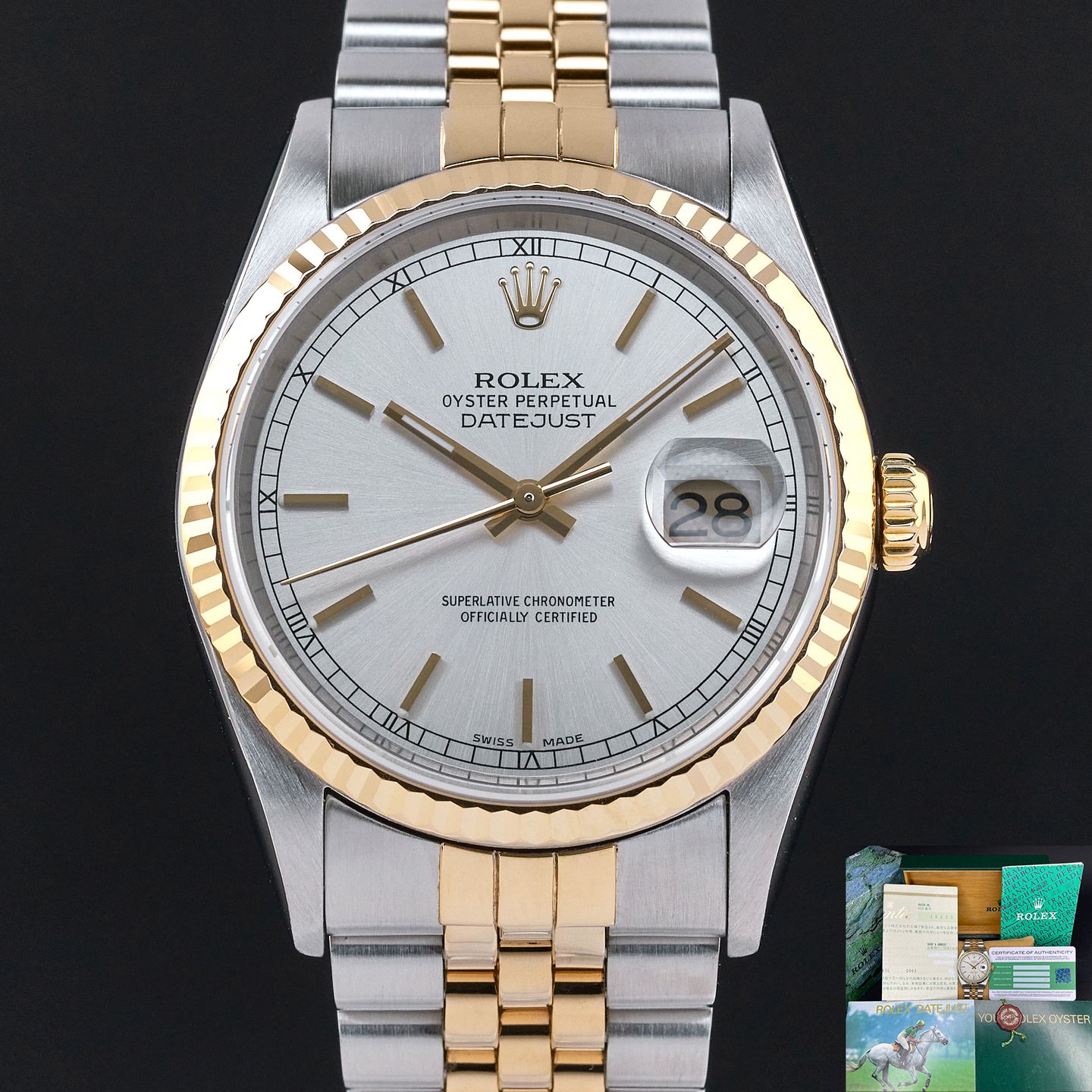 Rolex Datejust 36 16233 (2000) - 36mm Goud/Staal (1/7)