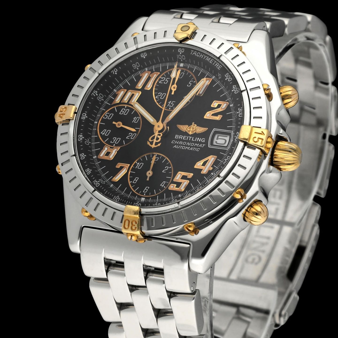 Breitling Blackbird B13350 (2000) - Zwart wijzerplaat 40mm Staal (7/8)