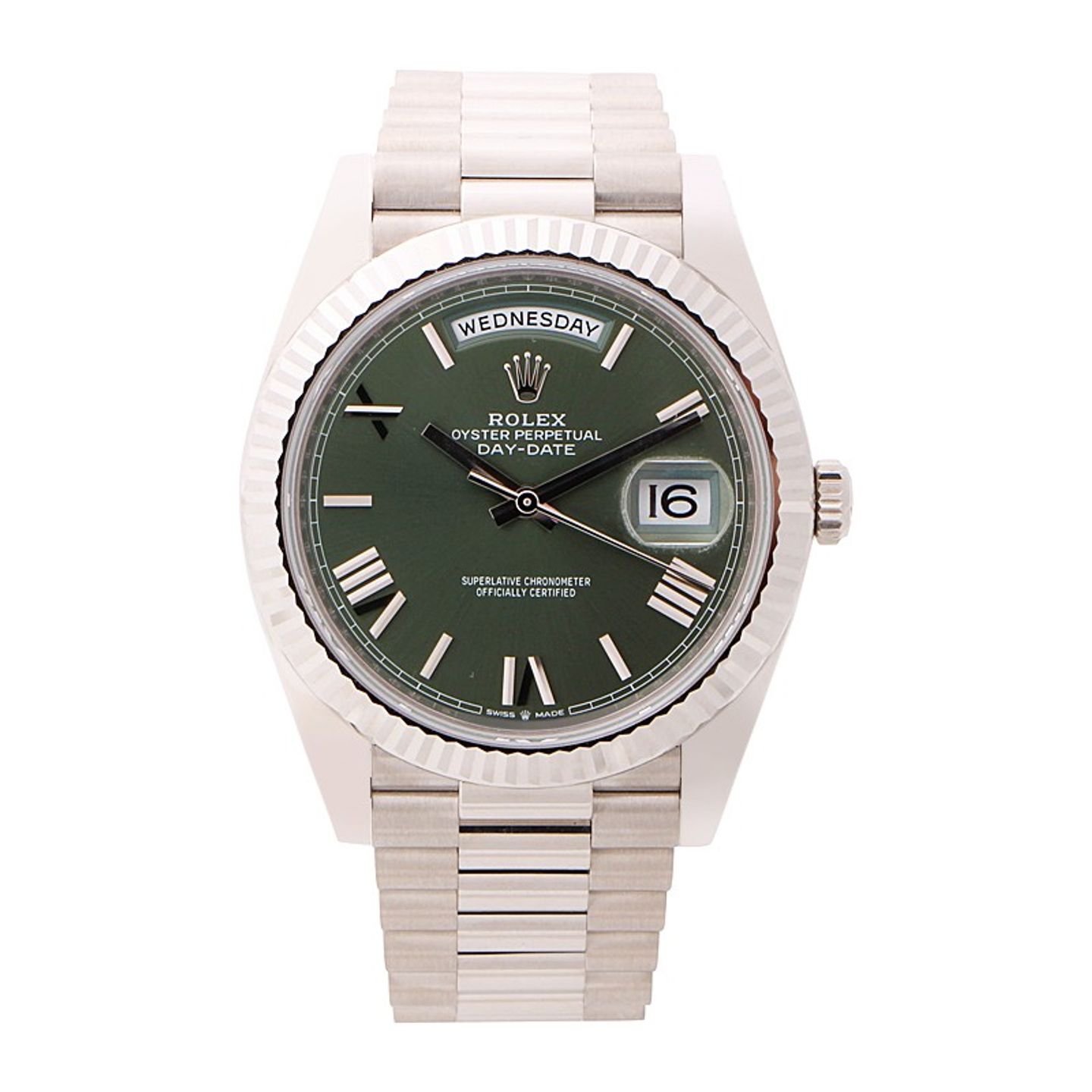 Rolex Day-Date 40 228239 (2018) - Green dial 40 mm White Gold case (1/3)