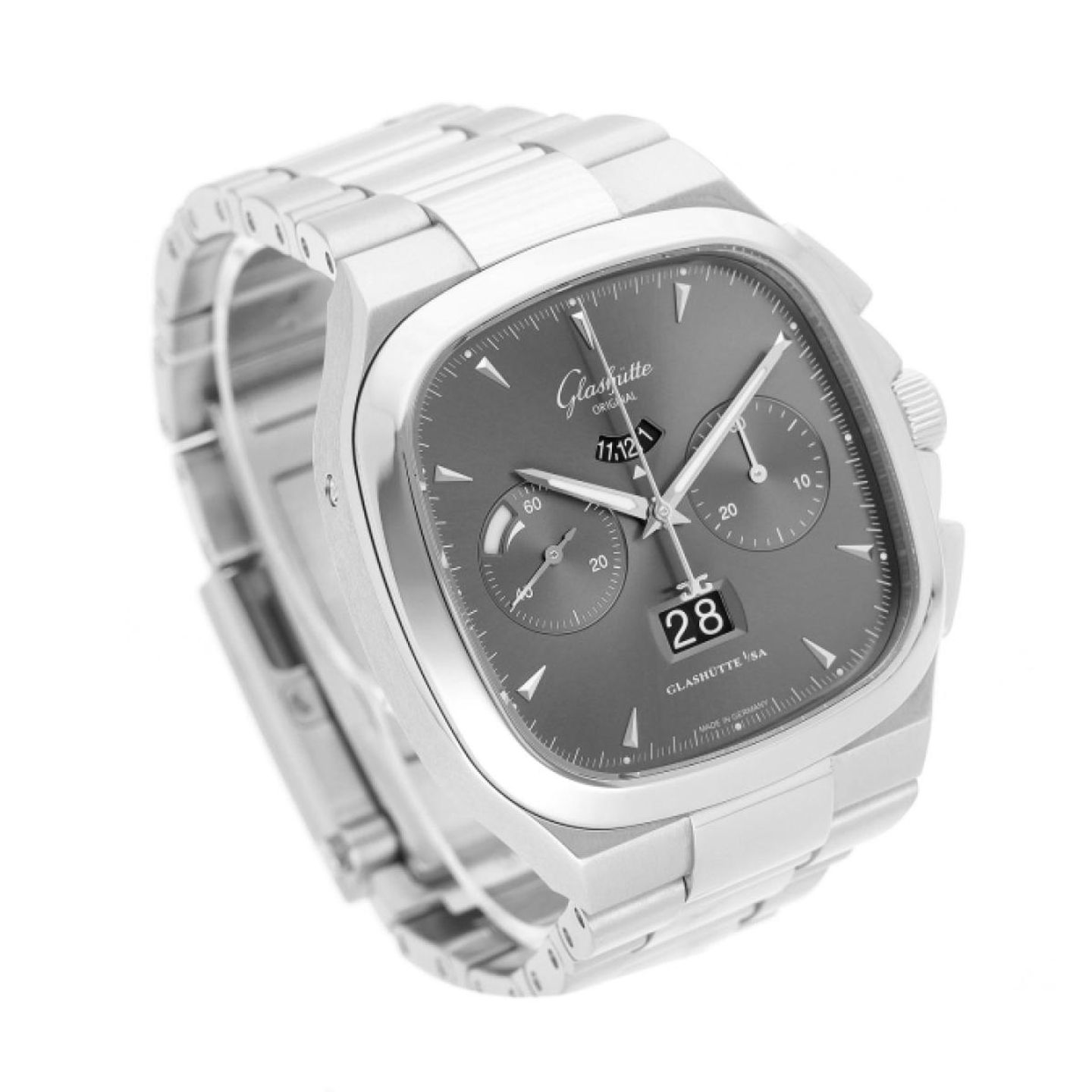 Glashütte Original Seventies Chronograph Panorama Date 1-37-02-01-02-70 (2025) - Grey dial 40 mm Steel case (3/5)