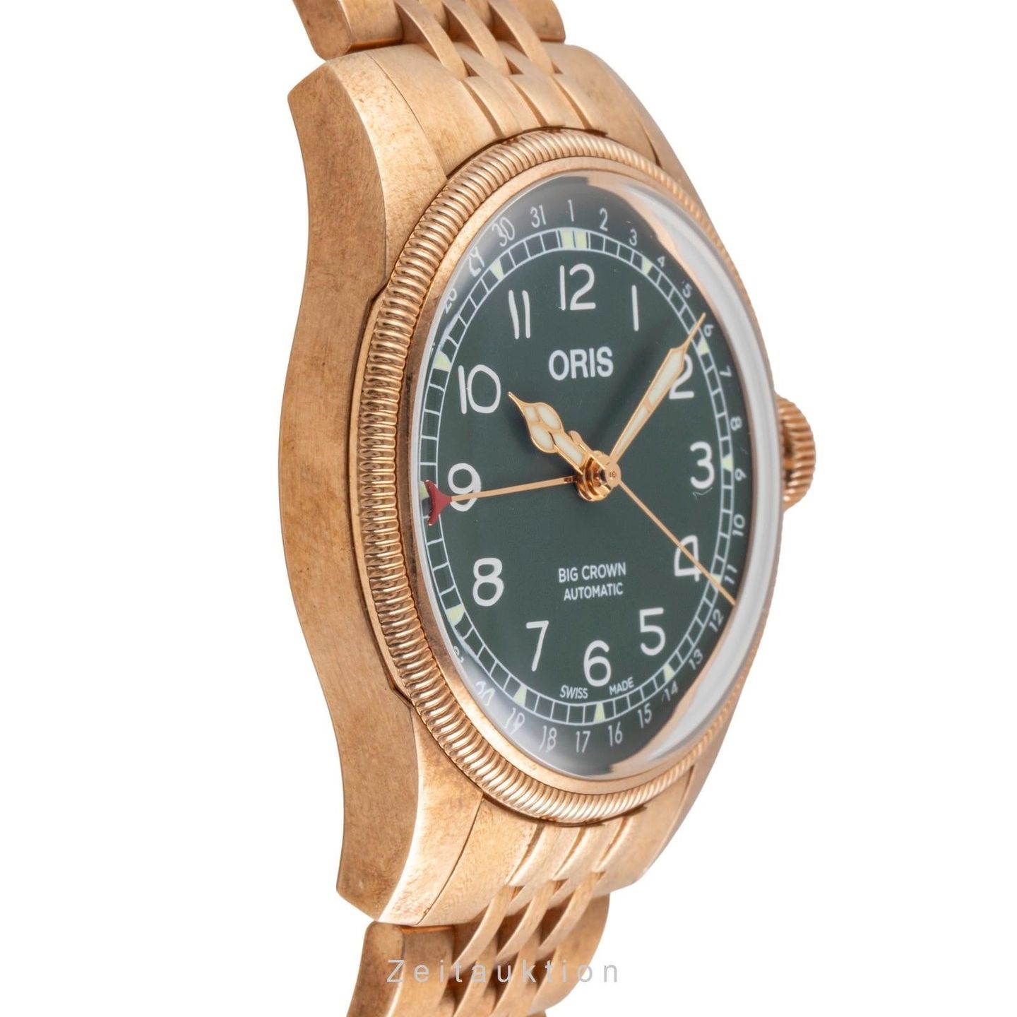 Oris Big Crown Pointer Date 01 754 7741 3167-07 8 20 01 (Unknown (random serial)) - Green dial 40 mm Bronze case (6/8)