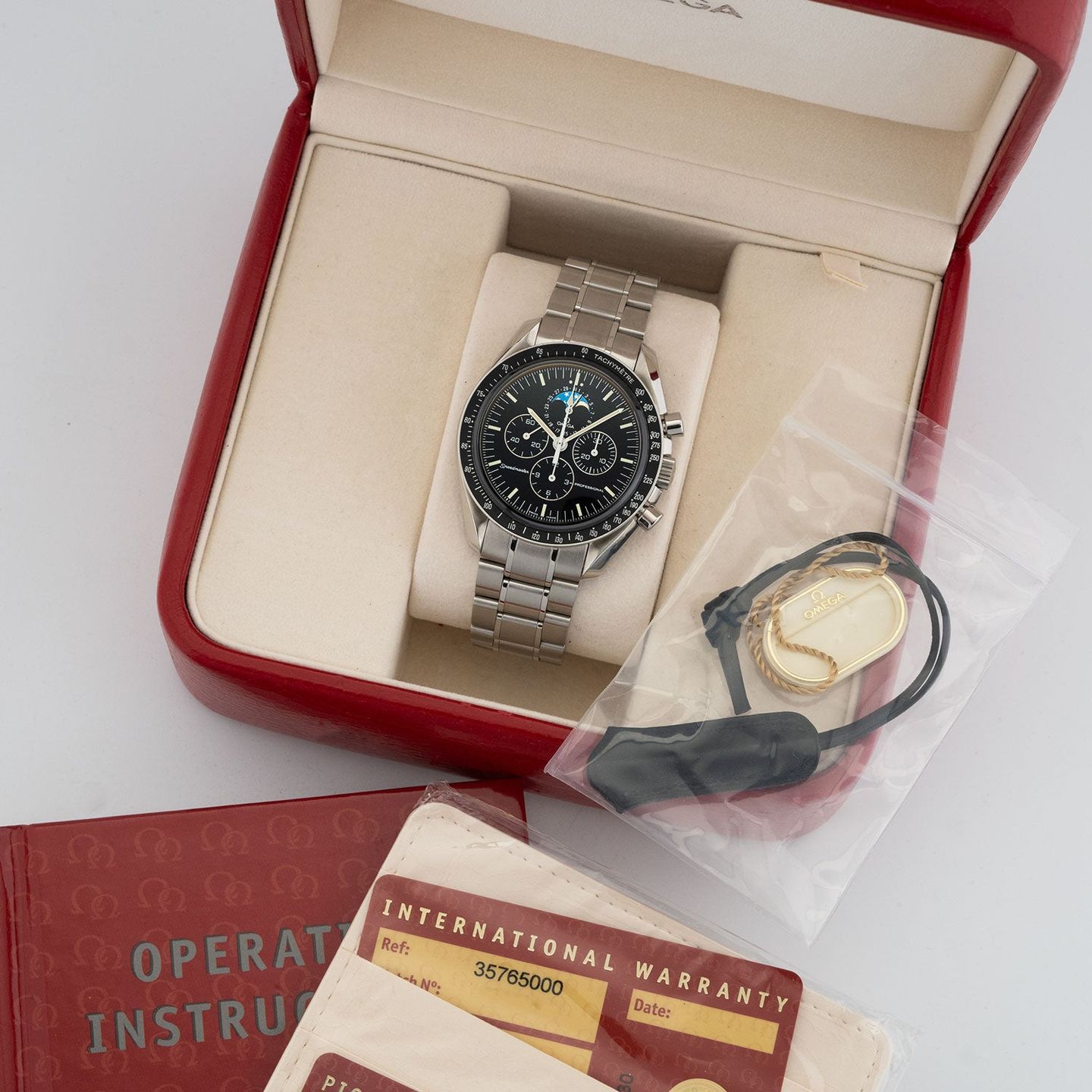 Omega Speedmaster Professional Moonwatch Moonphase 3576.50.00 (2005) - Zwart wijzerplaat 42mm Staal (6/6)