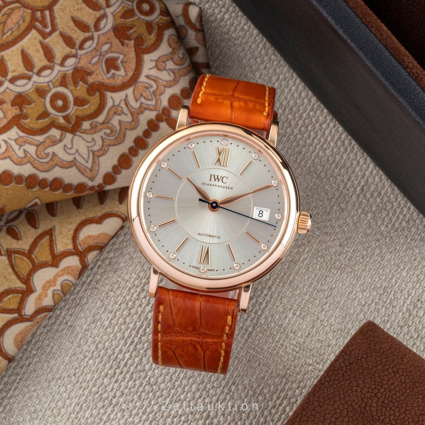 IWC Portofino Automatic IW458105 (Onbekend (willekeurig serienummer)) - Zilver wijzerplaat 37mm Roodgoud (3/8)